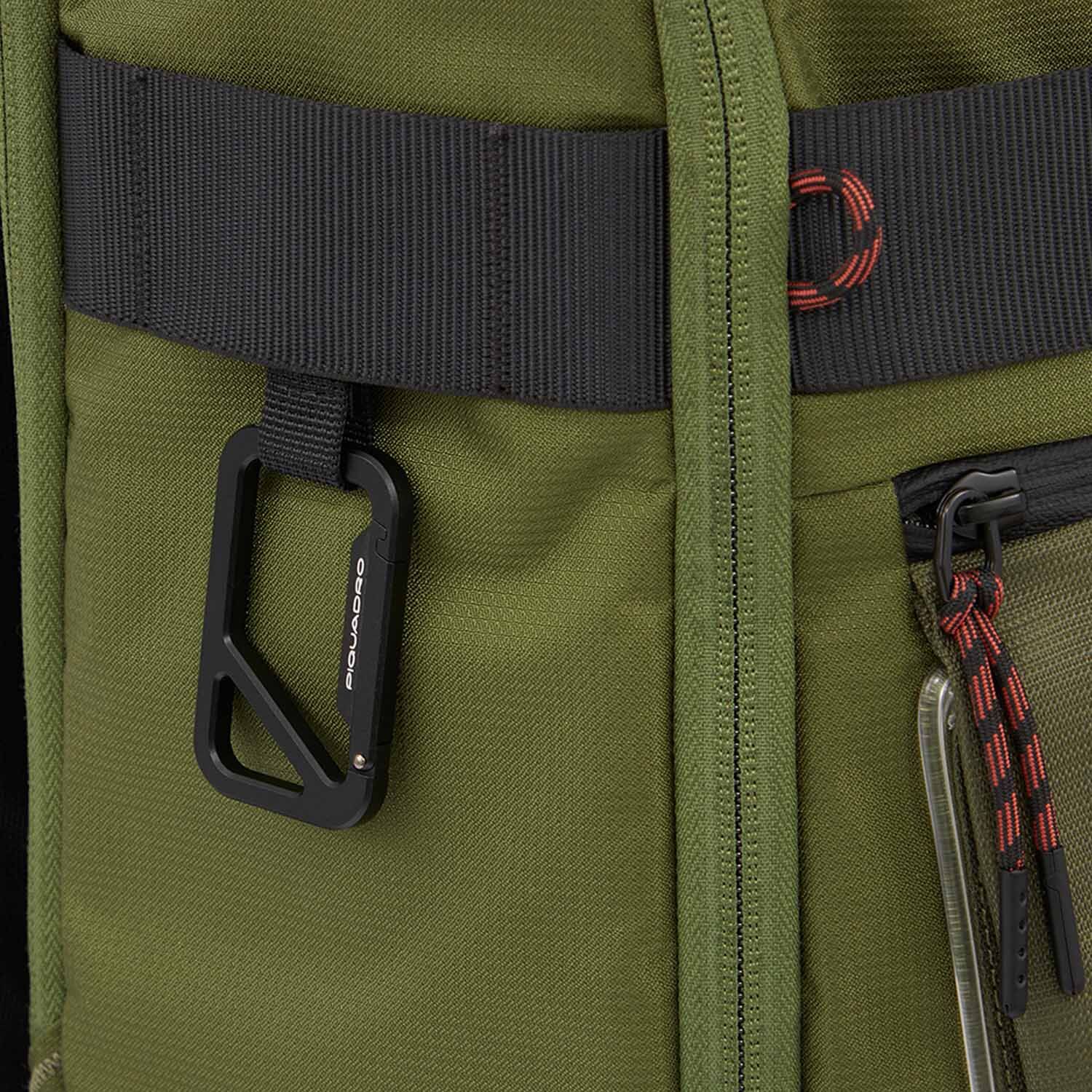 Piquadro Arne Bike Laptop-Rucksack 15,6" Notebookfach und mit LED-Licht Rost