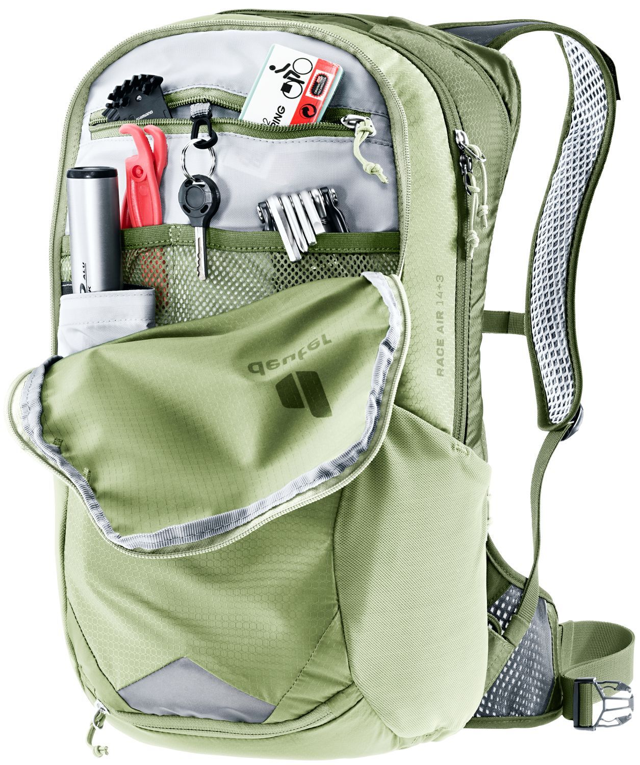 Deuter Race Air 14+3 Fahrradrucksack mineral-grove