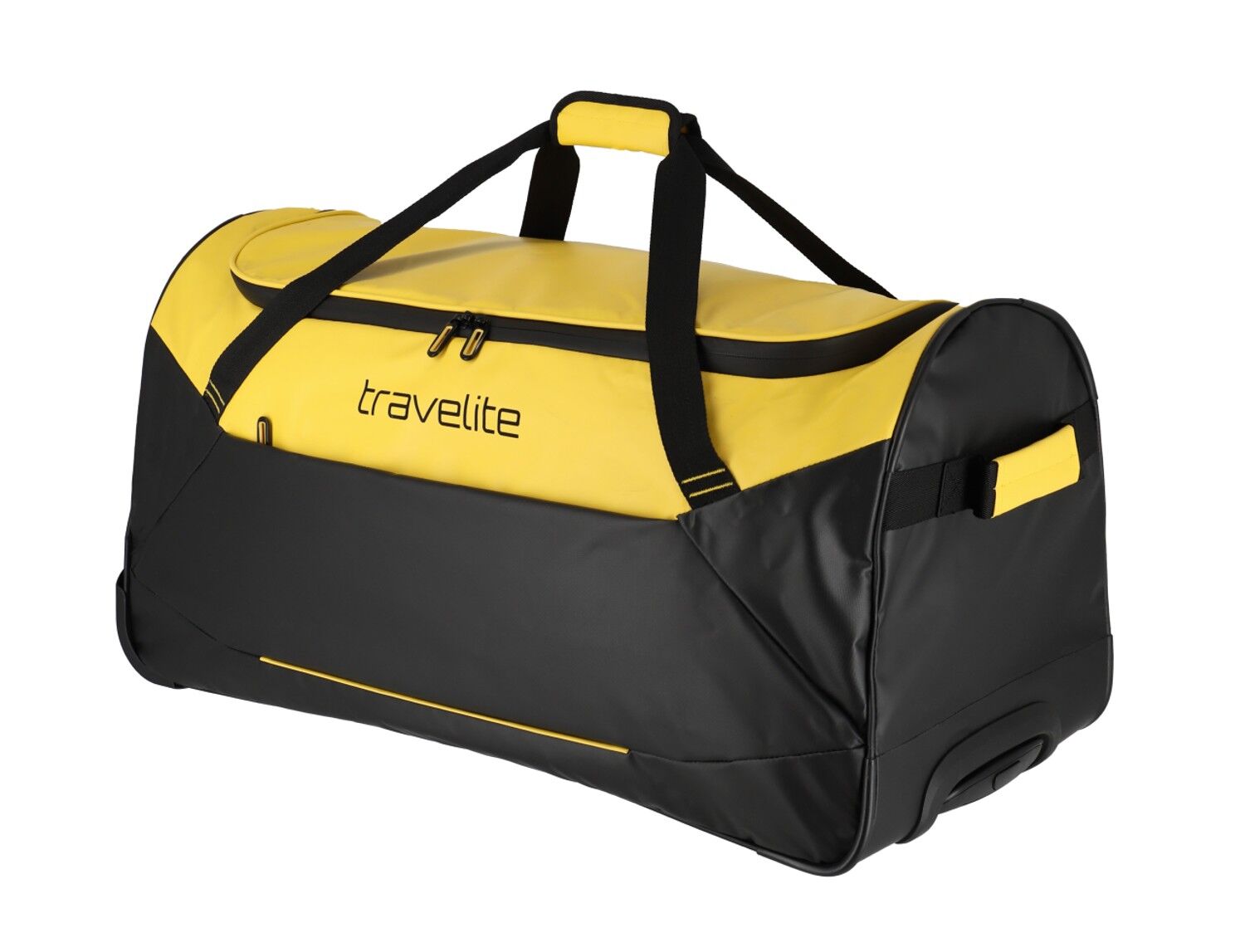 Travelite Basics Plane Rollenreisetasche 71cm Schwarz/Gelb