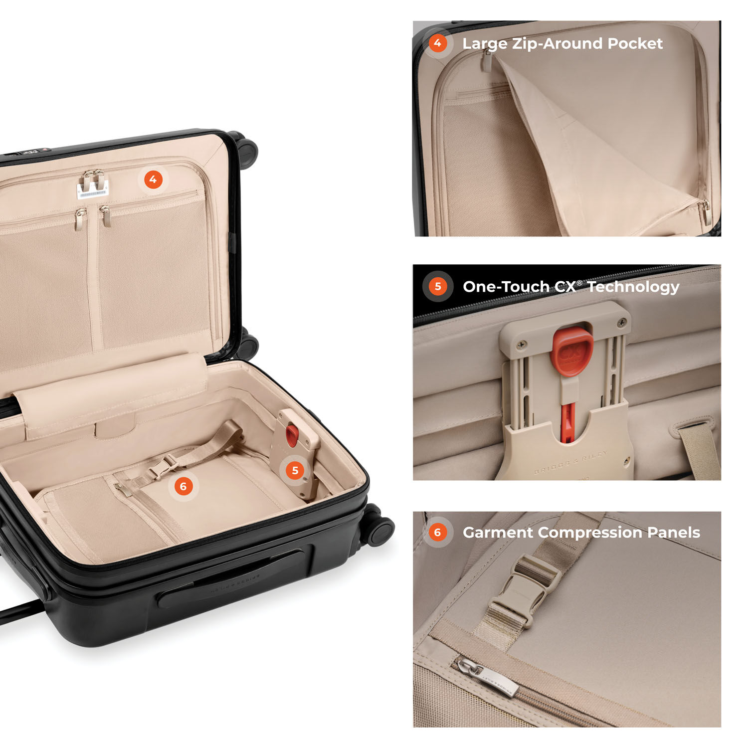 Briggs & Riley Sympatico 3.0 Global 53cm Carry-On Expandable Spinner Black Briggs & Riley Sympatico 3.0 Global 53cm Carry-On Expandable Spinner Black