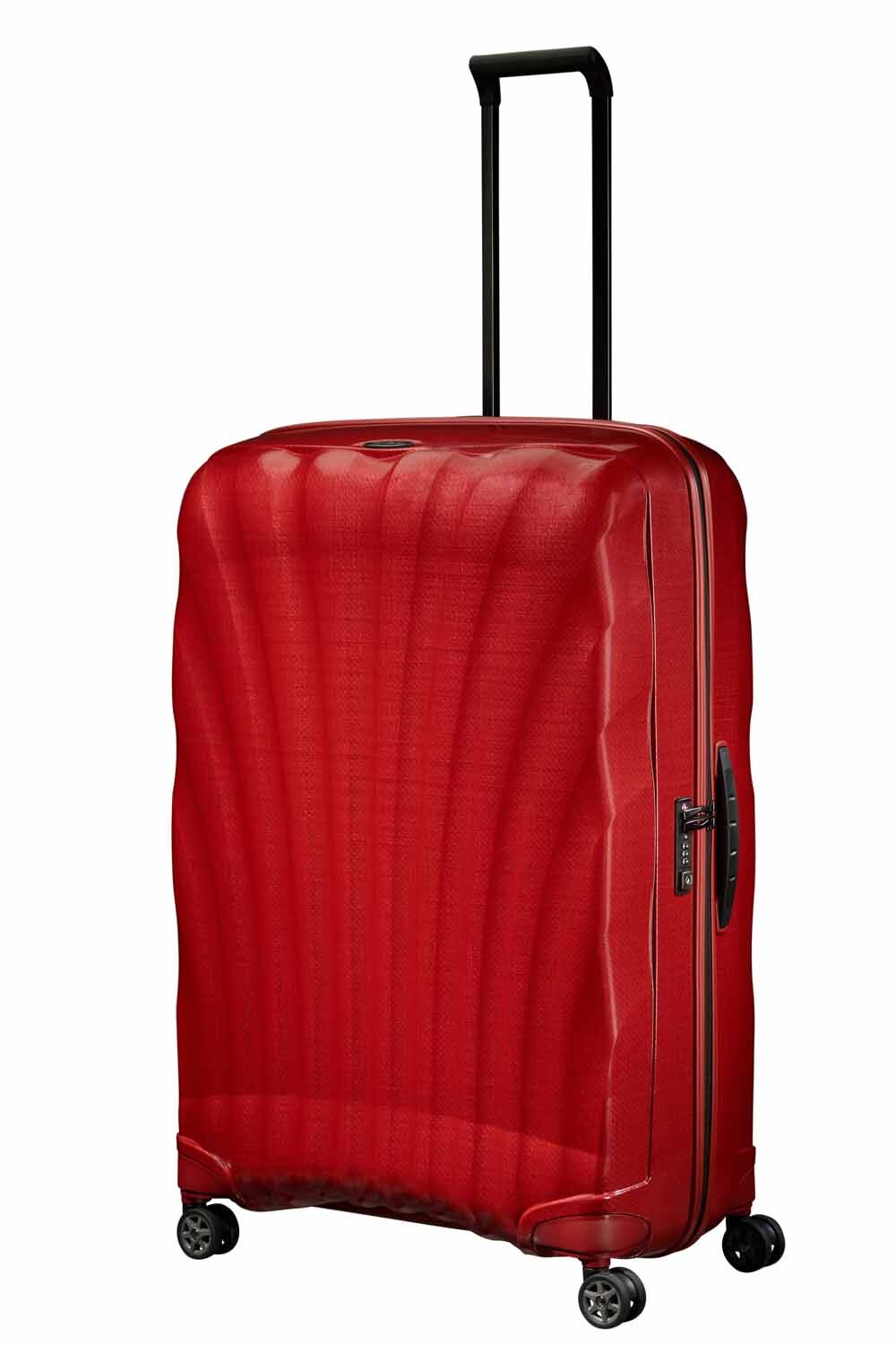 Samsonite C-Lite Trolley mit 4 Rollen 86cm + GRATIS HOTELGUTSCHEIN Chili Red