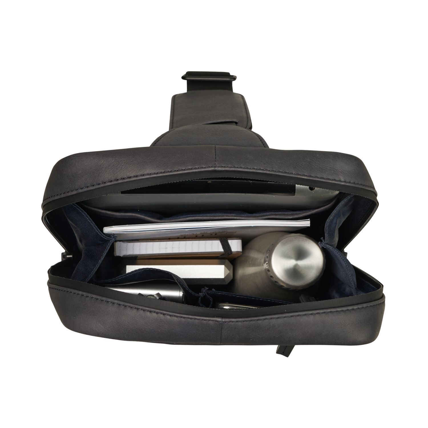 Leonhard Heyden Den Haag Leder-Crossbag Grau Leonhard Heyden Den Haag Leder-Crossbag Grau