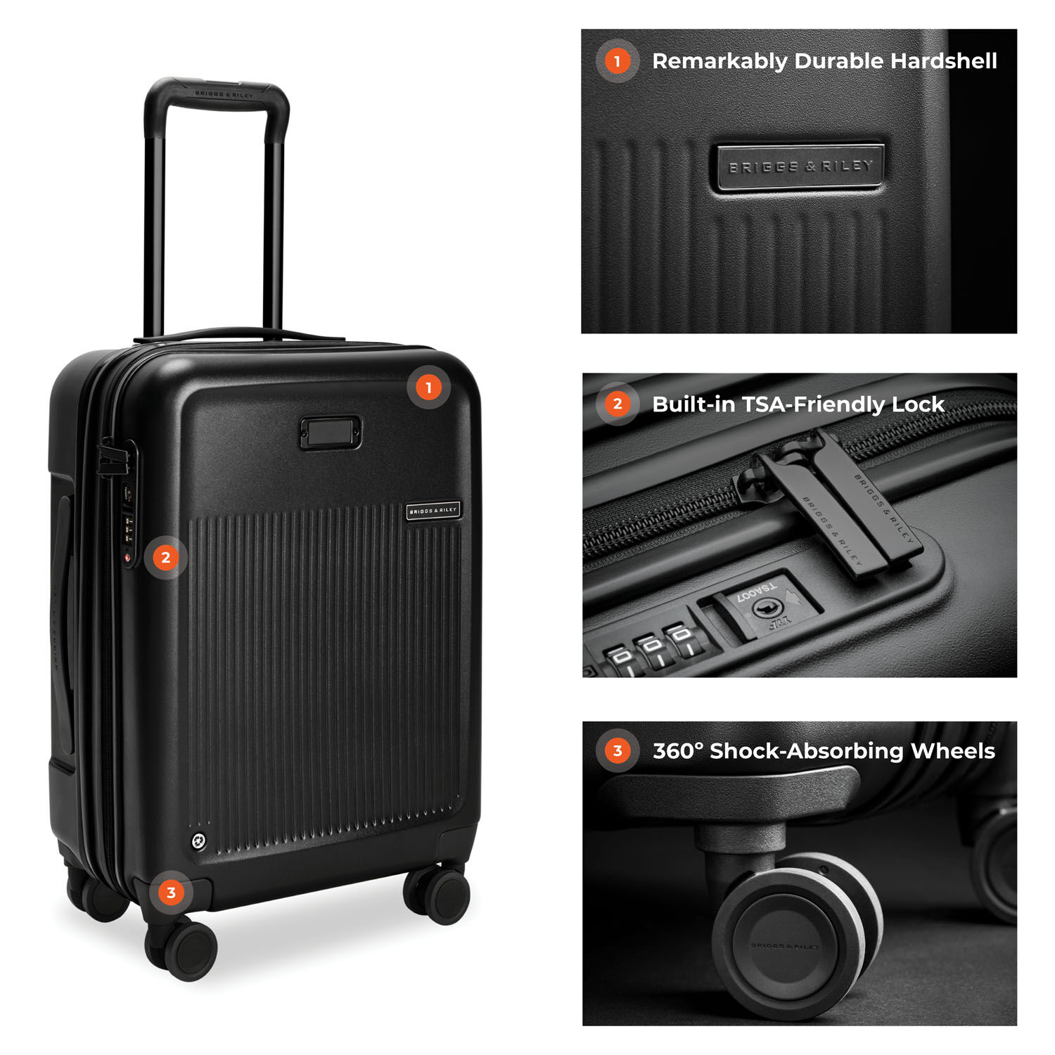 Briggs & Riley Sympatico 3.0 Global 53cm Carry-On Expandable Spinner Black Briggs & Riley Sympatico 3.0 Global 53cm Carry-On Expandable Spinner Black