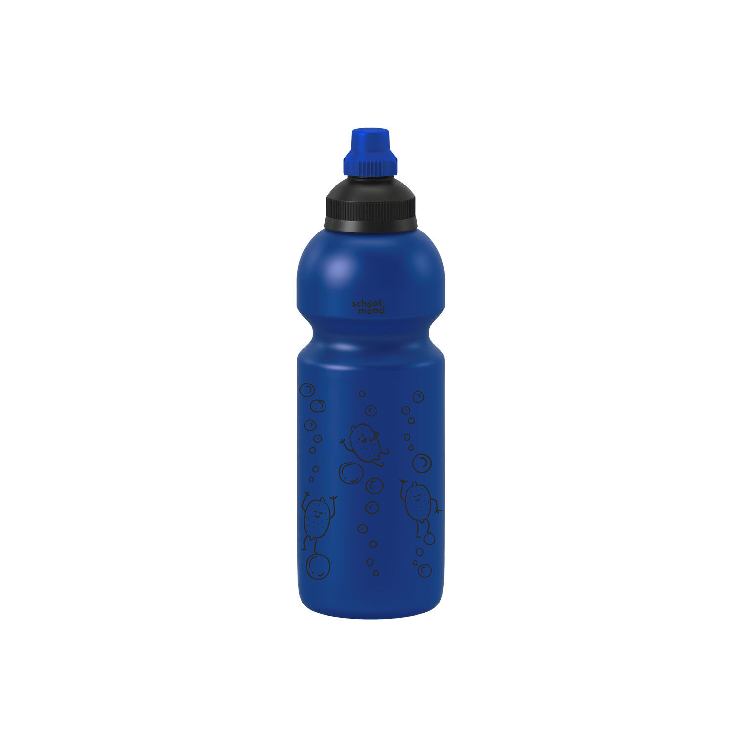 School-Mood Zubehör Trinkflasche 600 ml blau