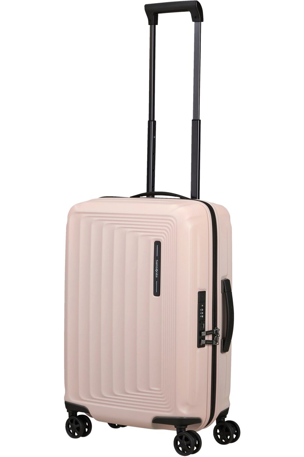 Samsonite Nuon Trolley mit 4 Rollen erweiterbar 55cm + GRATIS HOTELGUTSCHEIN Matt Powder Pink