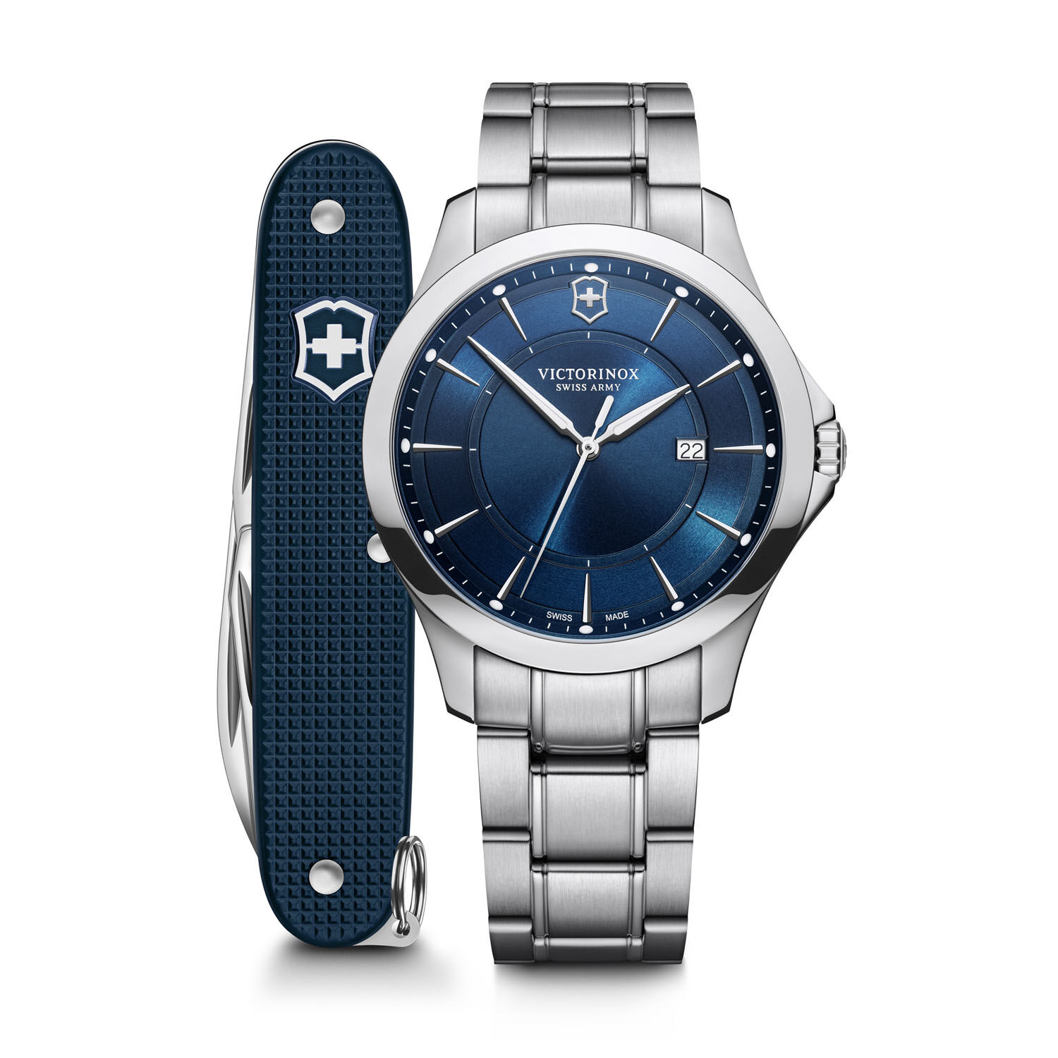 Victorinox Alliance Herrenuhr und Schweizer Taschenmesser im Set