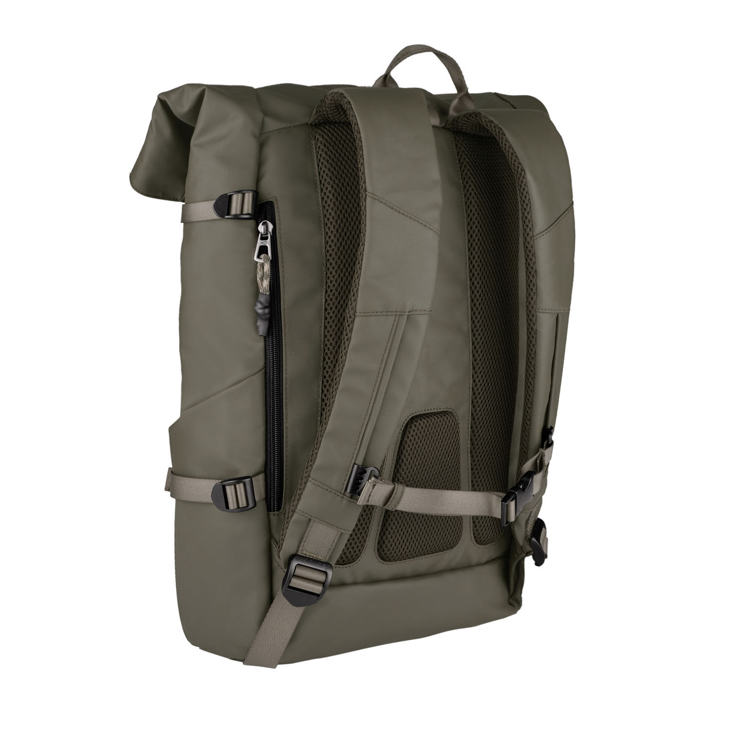 Camel Active Explore Rolltop Rucksack aus recyceltem Nylon Khaki