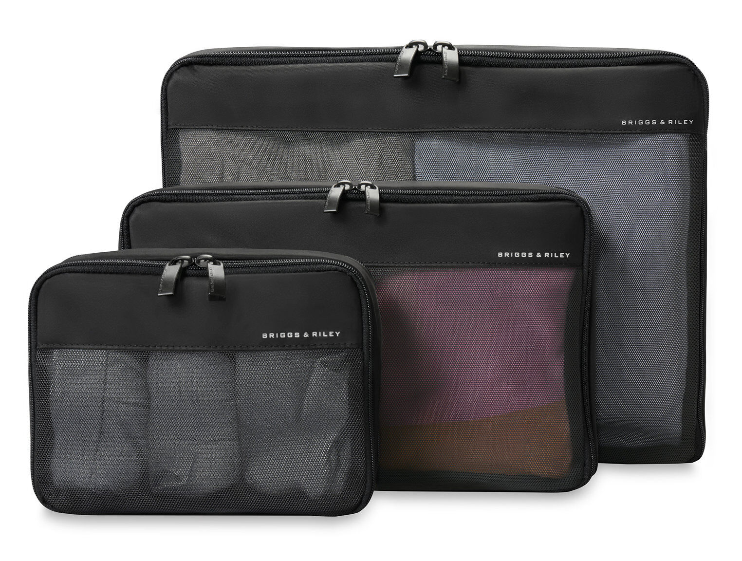Briggs & Riley Travel Essentials Check In Packing Cube 3-teilige Set Black