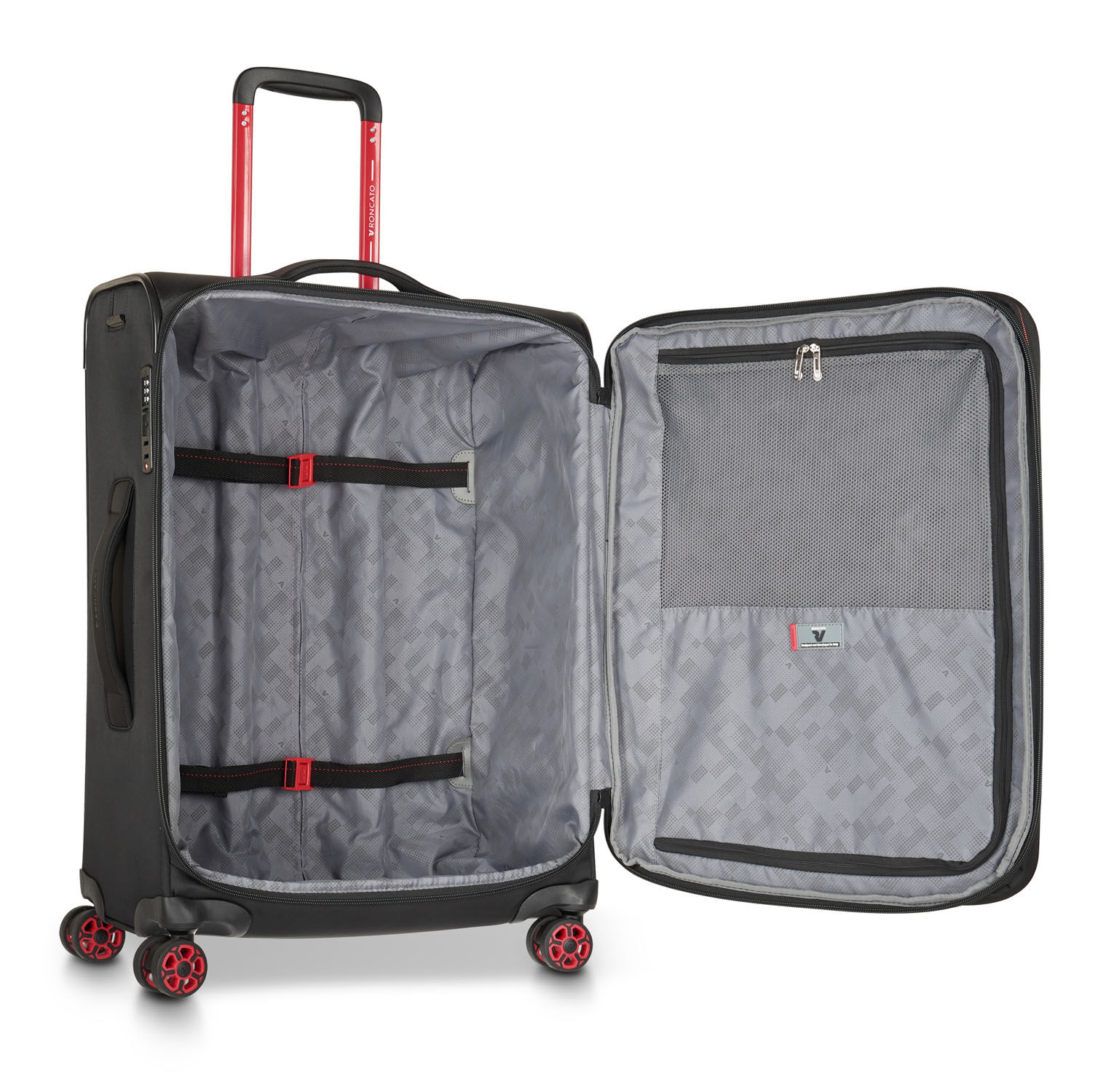 Roncato Move Mittelgrosse Koffer 64cm erweiterbar Smoke black