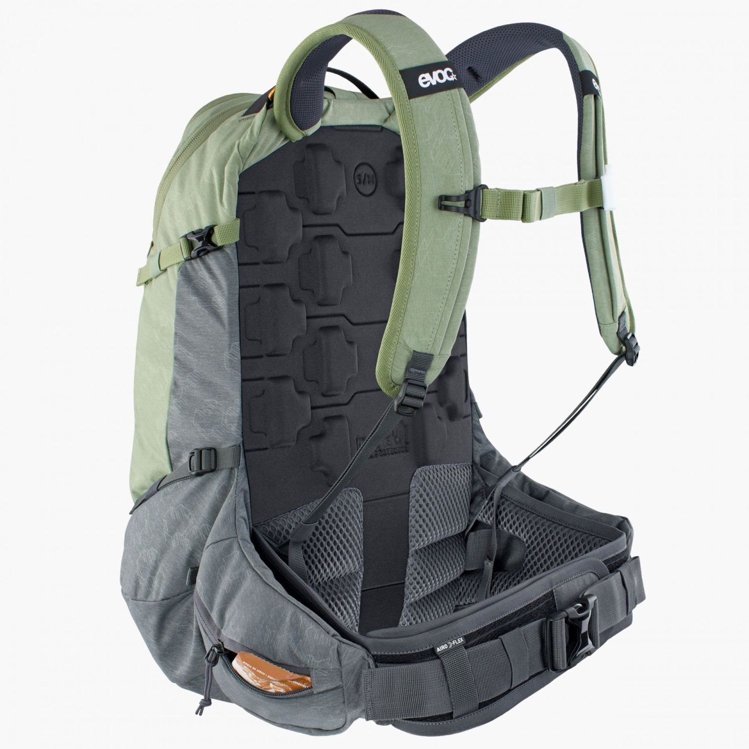 evoc Protector Backpacks Trail Pro 26 L/XL Light Olive - Carbon Grey