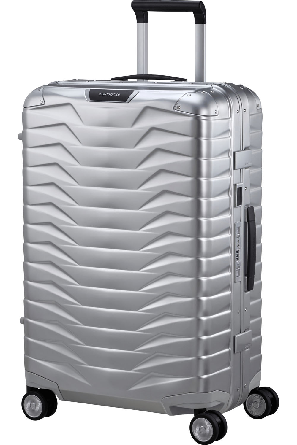 Samsonite Proxis Alu Trolley mit 4 Rollen 69cm + GRATIS HOTELGUTSCHEIN Aluminium