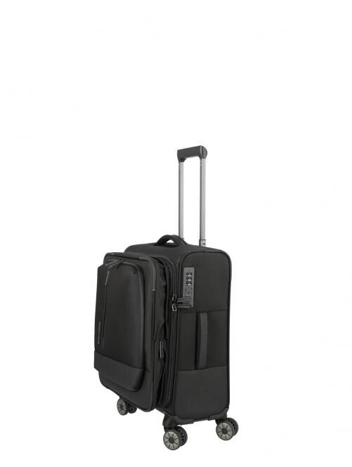 Travelite Crosslite Trolley S 4-Rollen, erweiterbar Schwarz