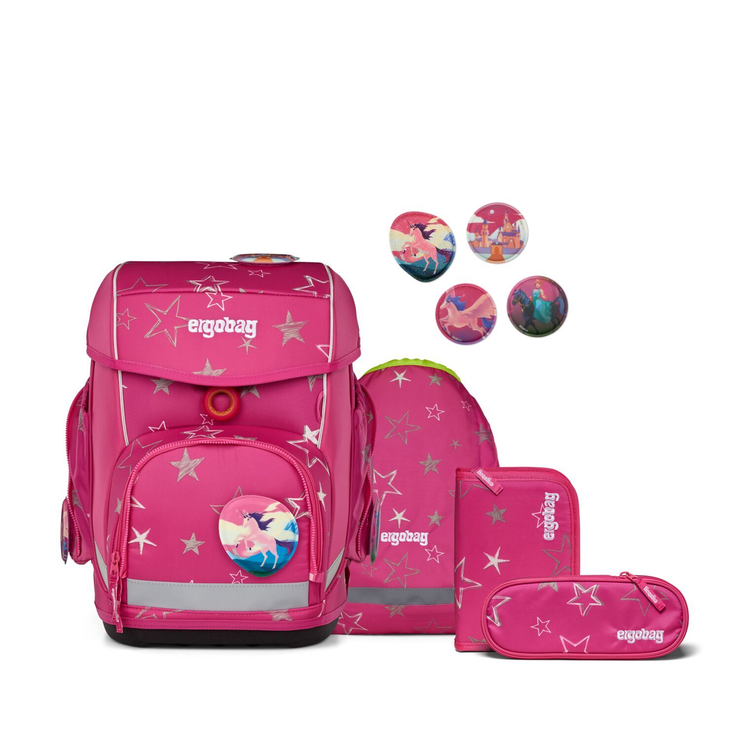 ergobag cubo 5-teiliges Schulrucksack-Set 2025 SternzauBär