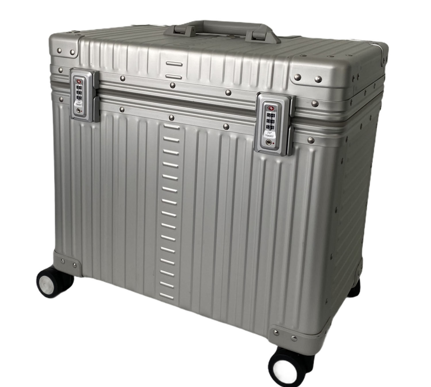 Aleon Pilotenkoffer 17" 4-Rollen - 46L Silber