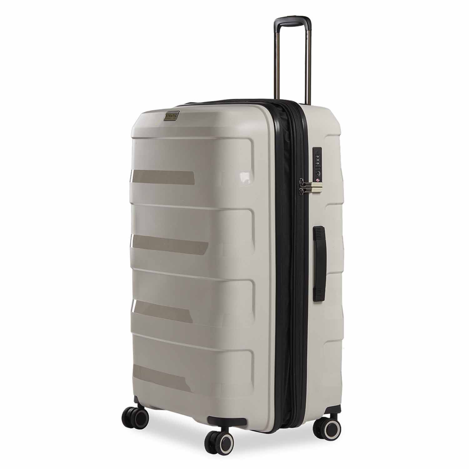 Stratic Straw + Hartschalen-Koffer L, erweiterbar beige