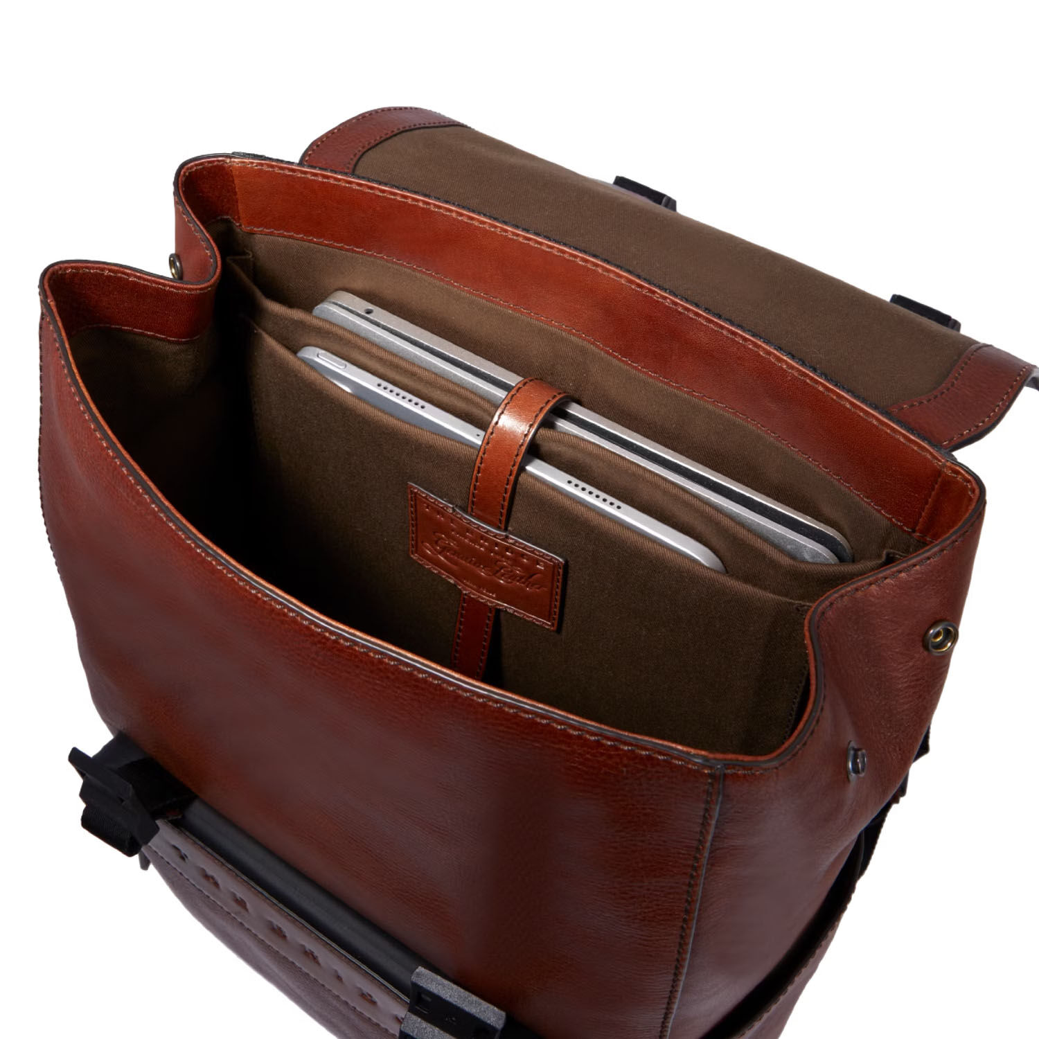 The Bridge Damiano Leder-Rucksack mit Klappe 063423EX Braun/Ruthenium Dunkel
