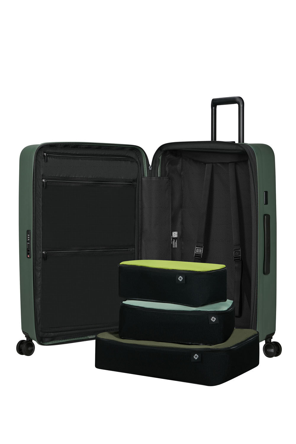Samsonite Restackd Trolley mit 4 Rollen erweiterbar 75cm + GRATIS HOTELGUTSCHEIN Sage Samsonite Restackd Trolley mit 4 Rollen erweiterbar 75cm + GRATIS HOTELGUTSCHEIN Sage