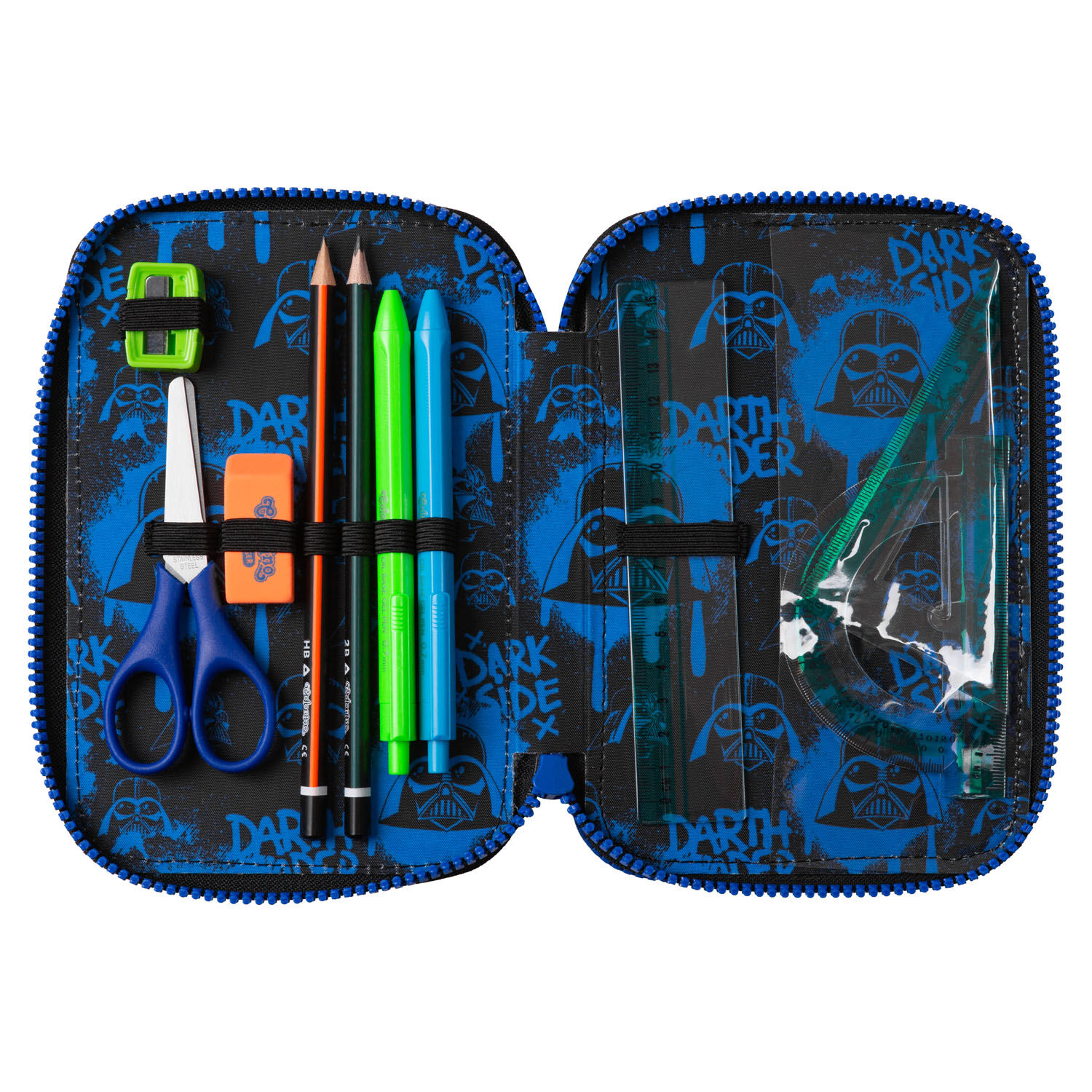 McNeill Schulzubehör CoolPack Etui gefüllt, 3-Zip -Kollektion Disney Star Wars  DARTH VADER