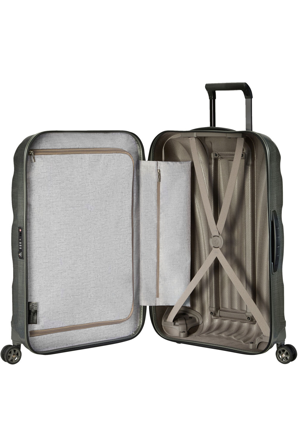 Samsonite C-Lite Trolley mit 4 Rollen 75cm + GRATIS HOTELGUTSCHEIN Metallic Green