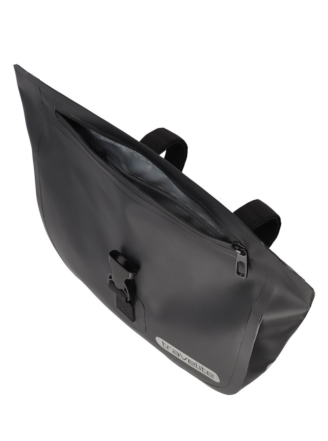 Travelite Basics Plane Lenkertasche mit Gurt zum Umhängen Schwarz