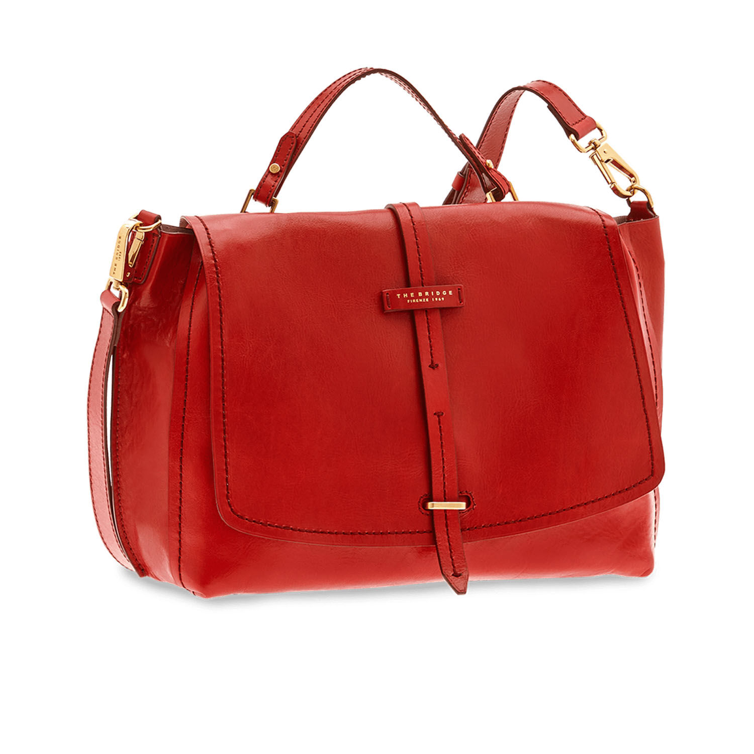 The Bridge Dalston Damentasche Rote Johannisbeere/Gold