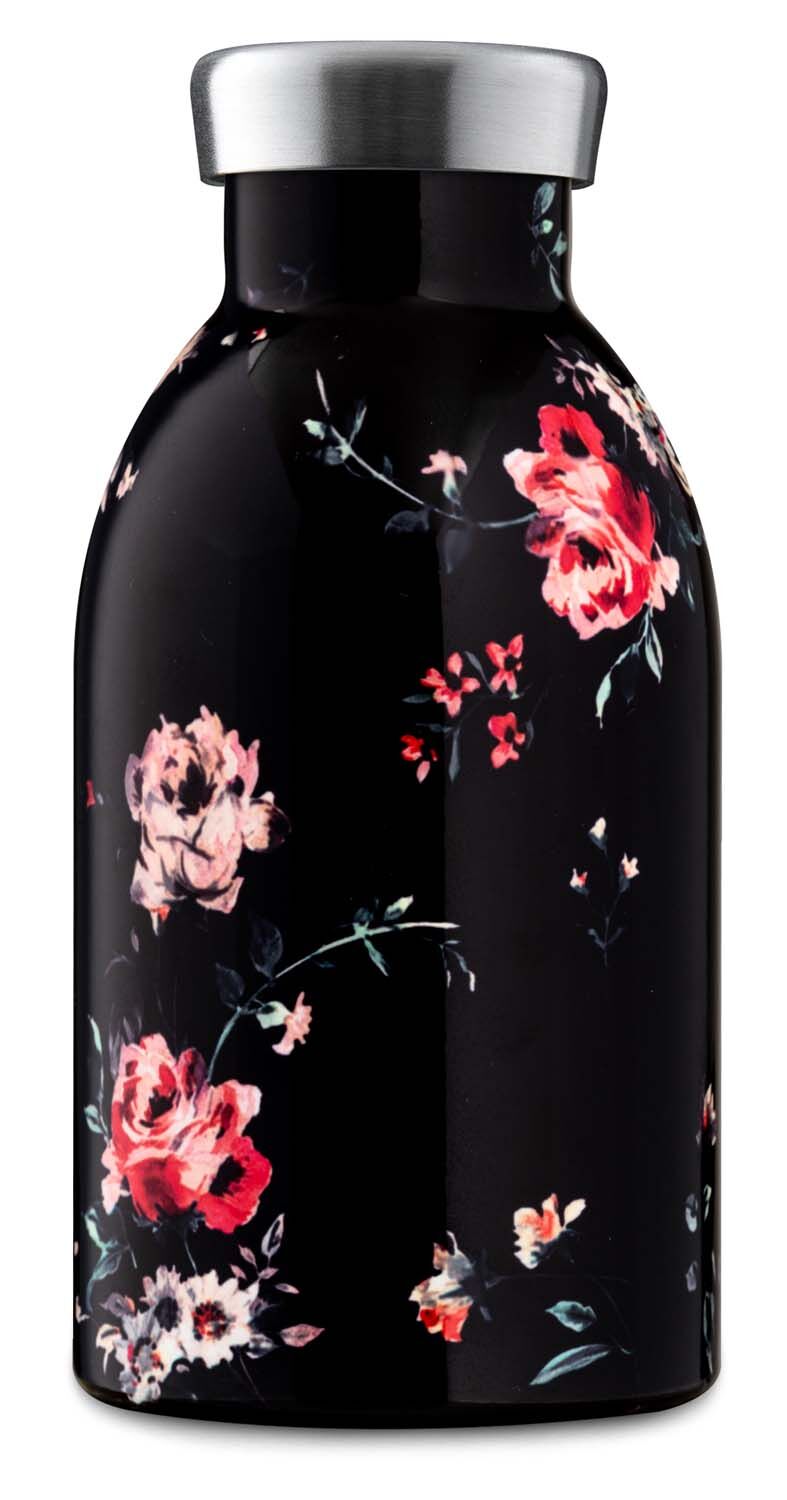24Bottles® Clima Bottle Floral 330ml Ebony Rose 24Bottles® Clima Bottle Floral 330ml Ebony Rose