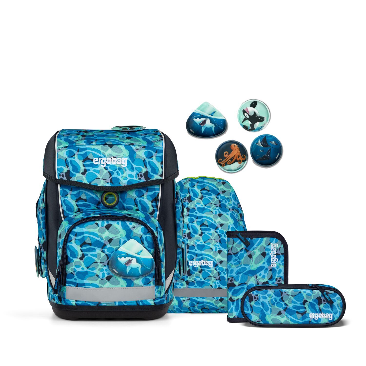 ergobag cubo ECO HERO 5-teiliges Schulrucksack-Set 2025 AbtauchBär