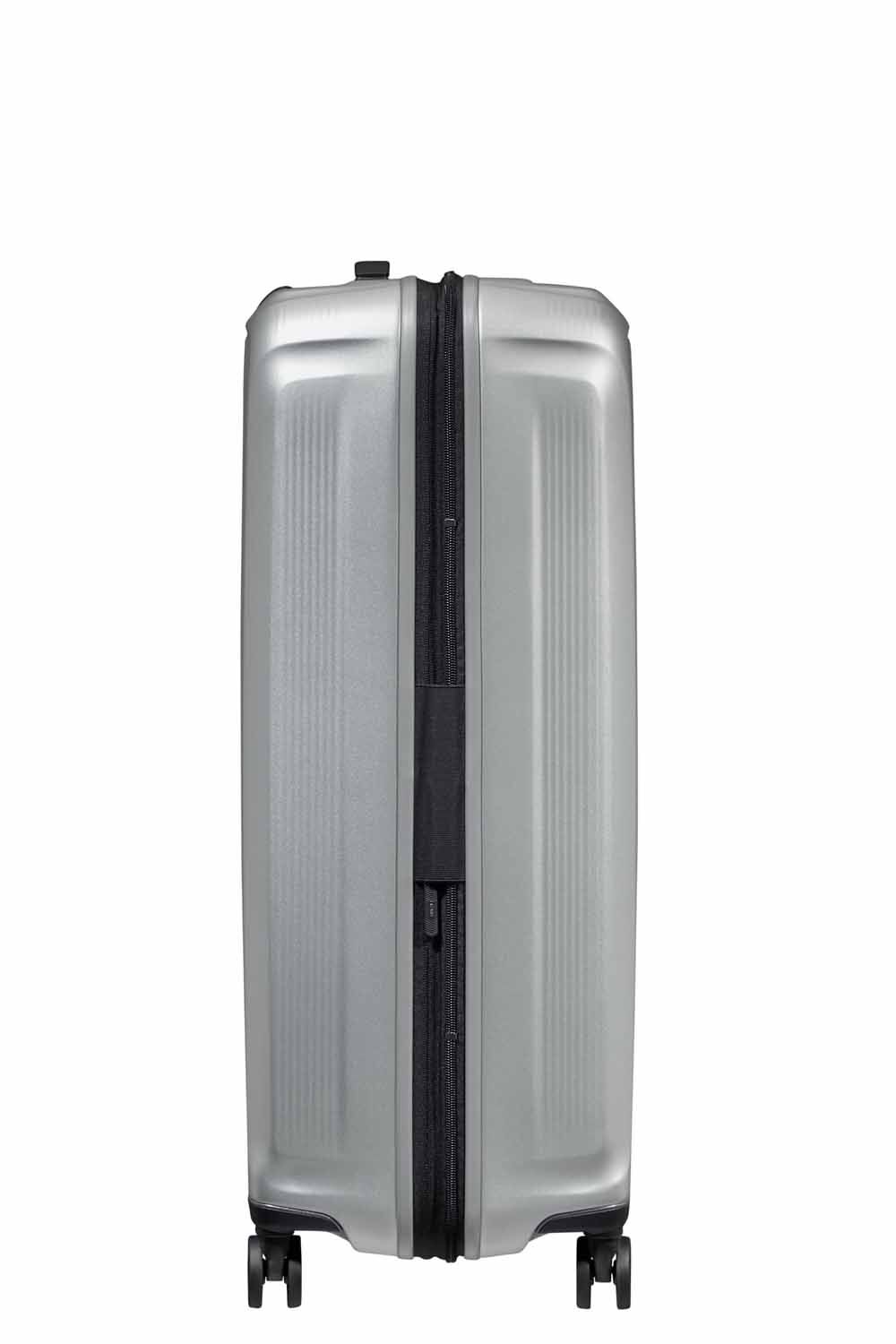 Samsonite Nuon Trolley mit 4 Rollen erweiterbar 75cm + GRATIS HOTELGUTSCHEIN Matt Silver