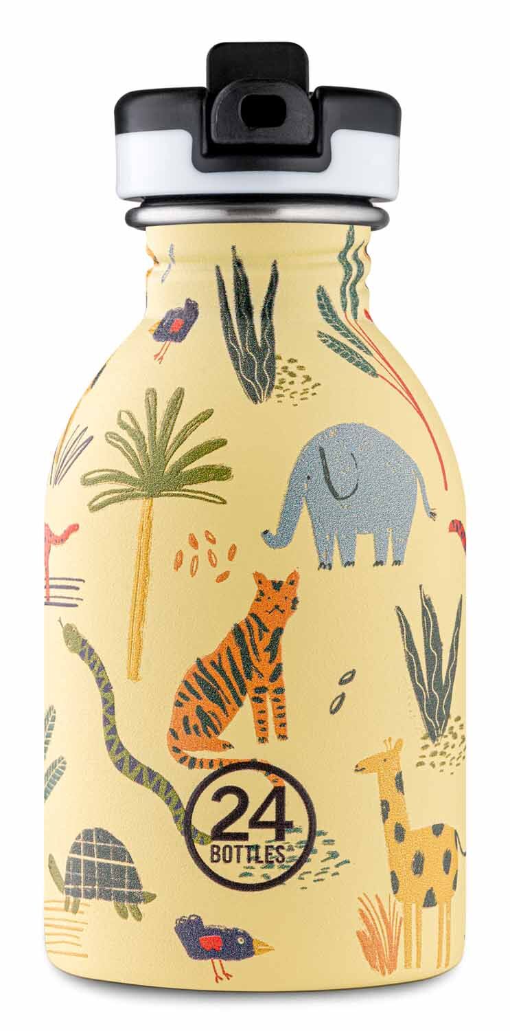 24Bottles® Urban Bottle Kids 250ml - Sport Lid Jungle Friends