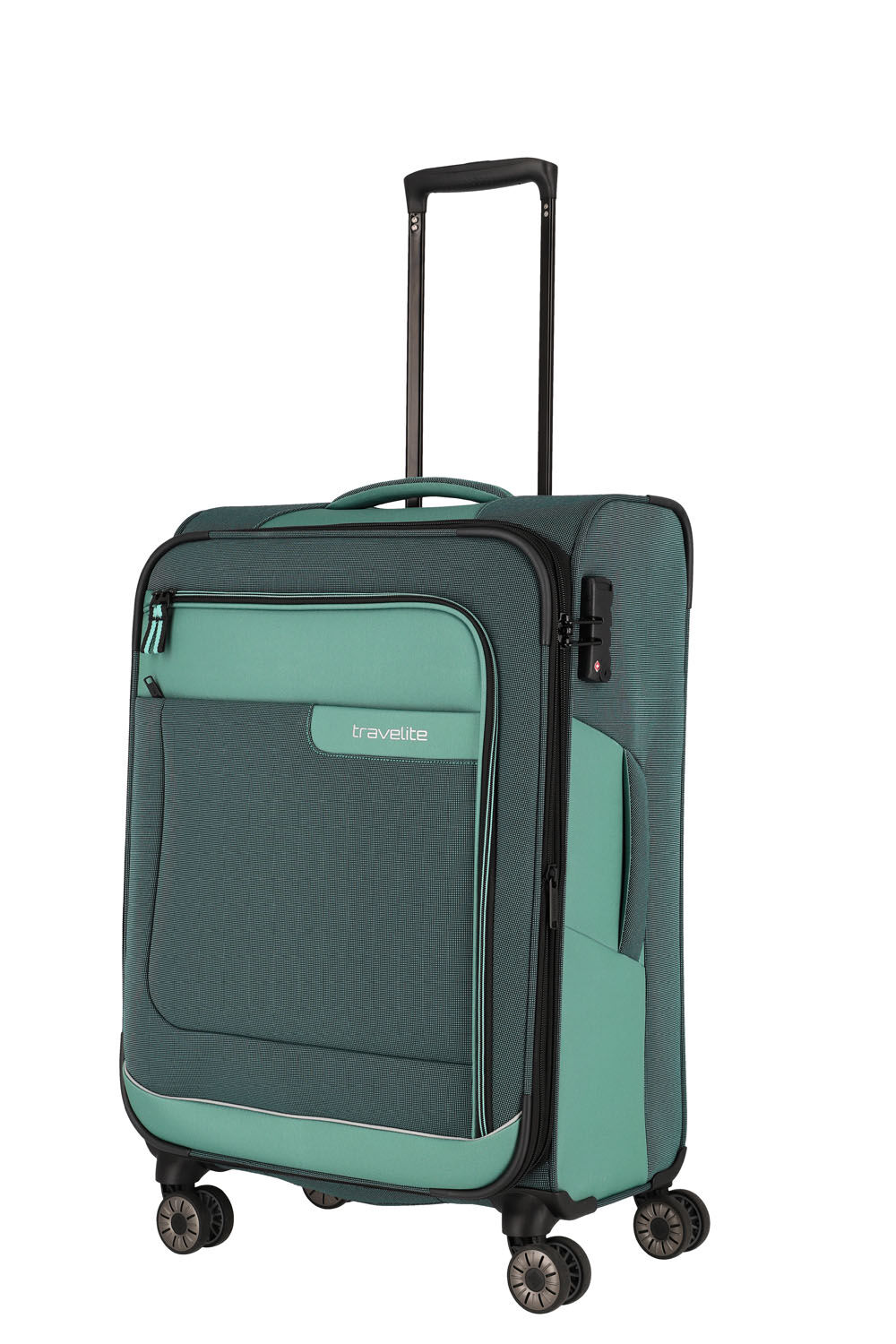 Travelite Viia Trolley M 4-Rollen erweiterbar Eukalyptus