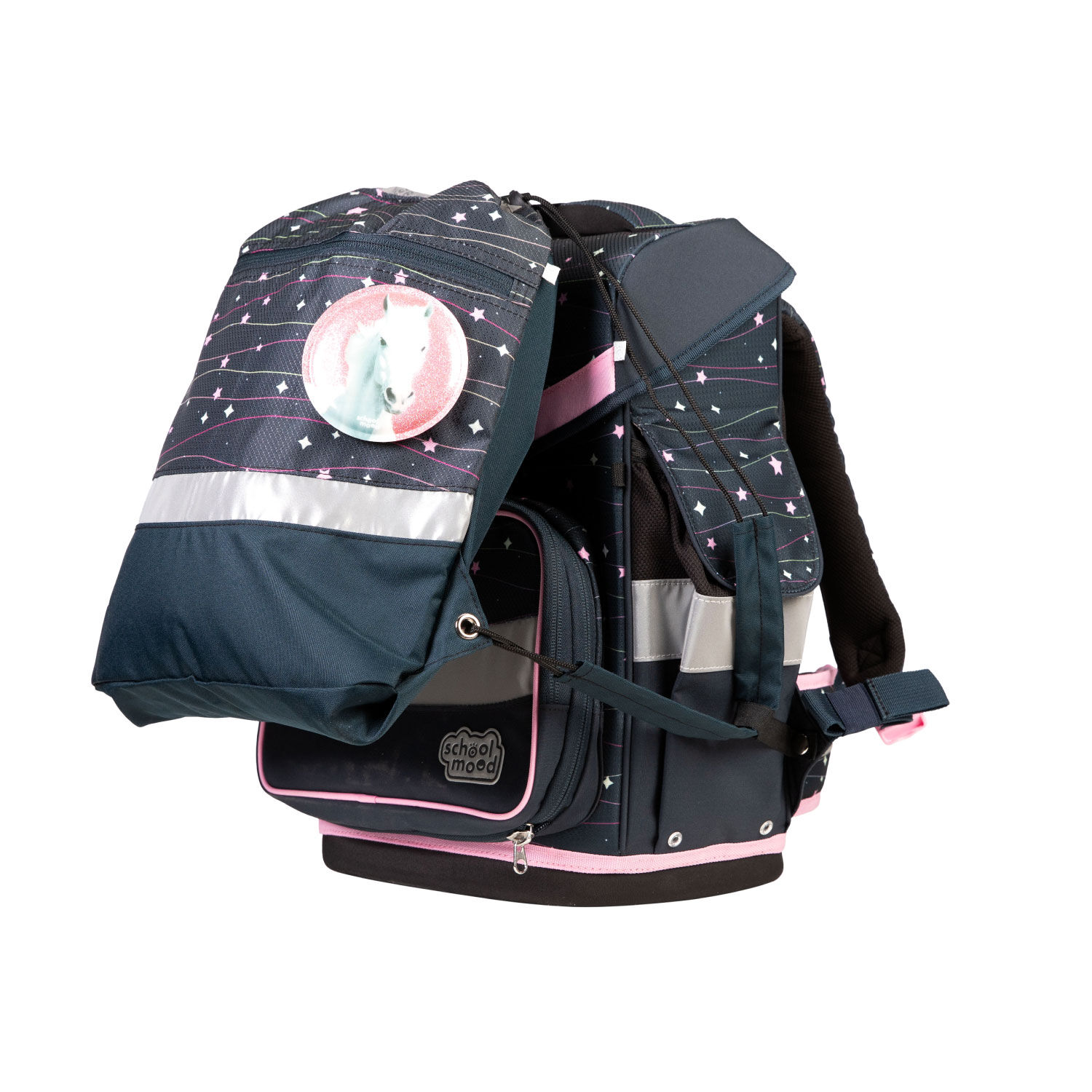 School-Mood Timeless Pro 7-tlg. Schulranzenset Ella (Pony) School-Mood Timeless Pro 7-tlg. Schulranzenset Ella (Pony)