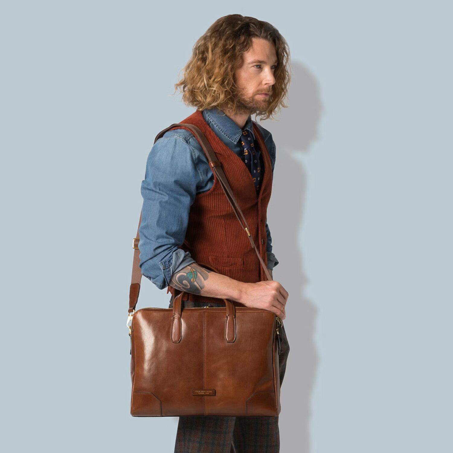The Bridge Vespucci Business Aktentasche 40cm -06363001 Braun/Gold