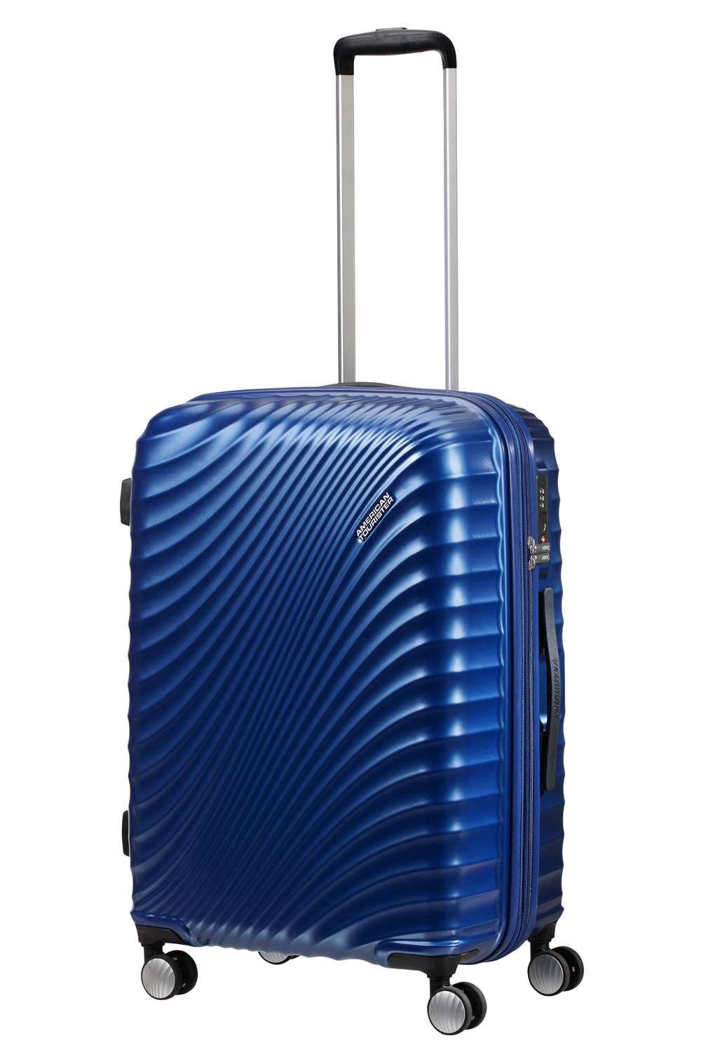 American Tourister Jetglam Trolley mit 4 Rollen 67cm erweiterbar Metallic Blue