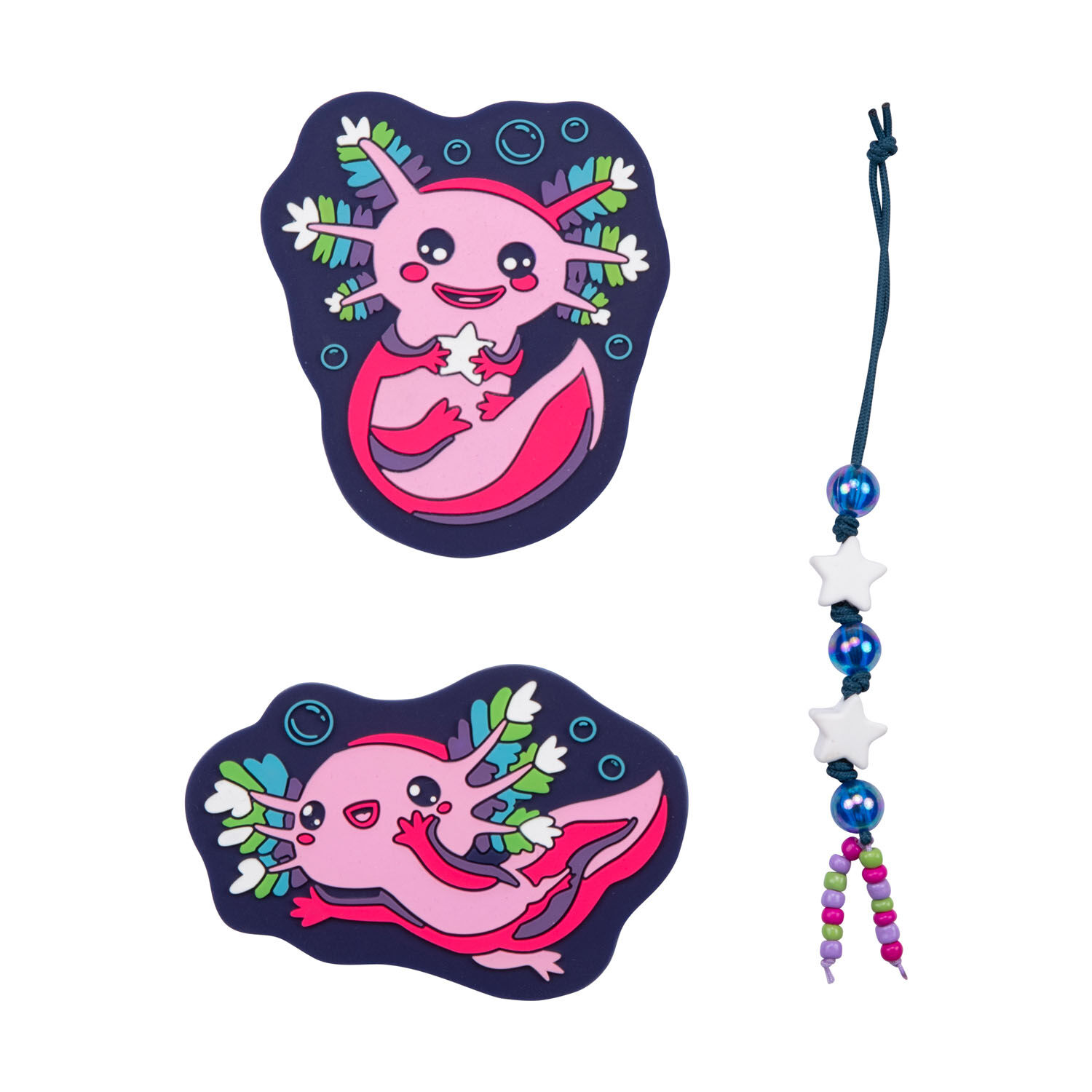 DerDieDas Schulzubehör Wechselbuttons 3er Set Neon Punkie