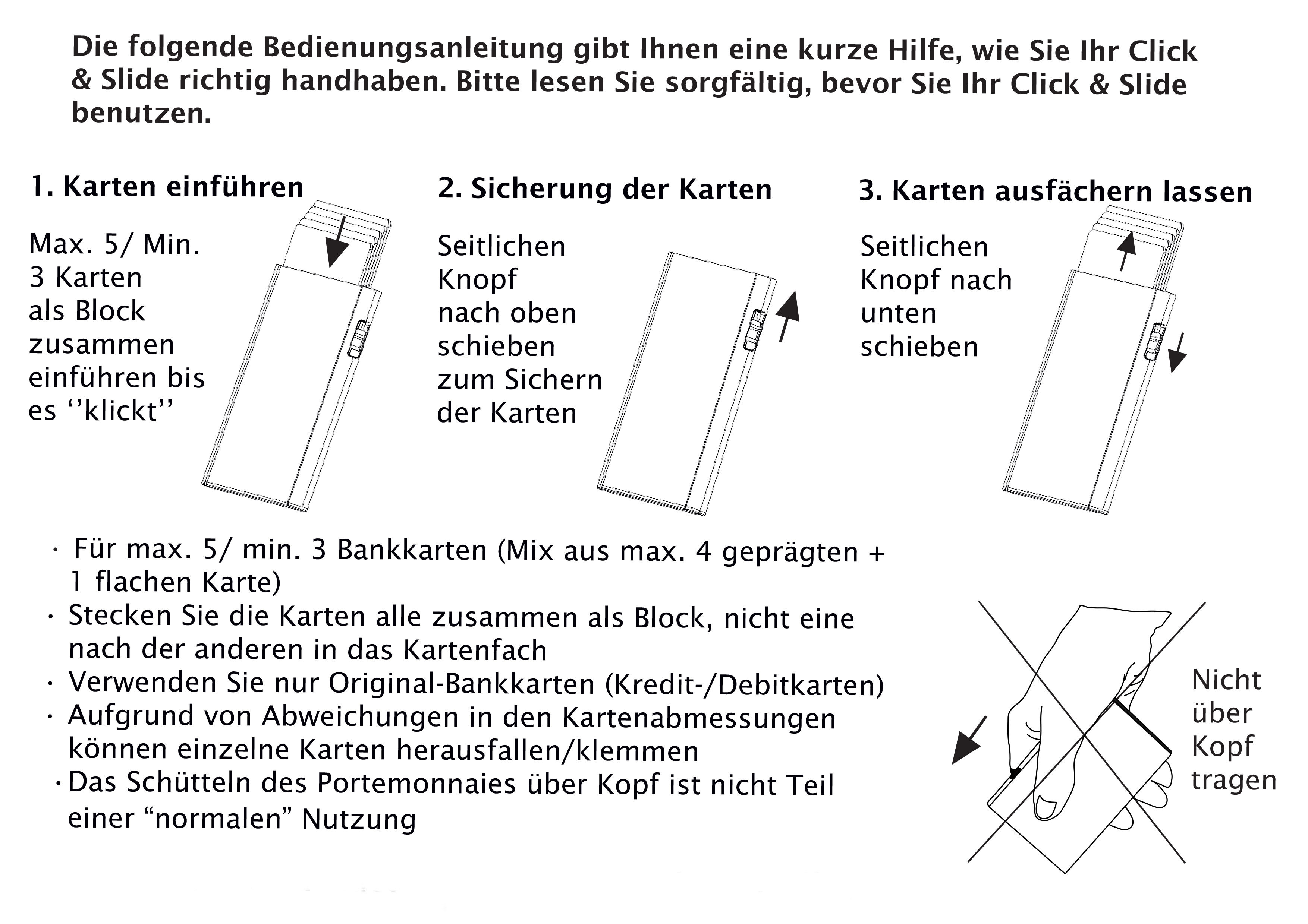 Tru Virtu Click & Slide Kreditkartenetui aus Leder Nappa Chestnut/Silver