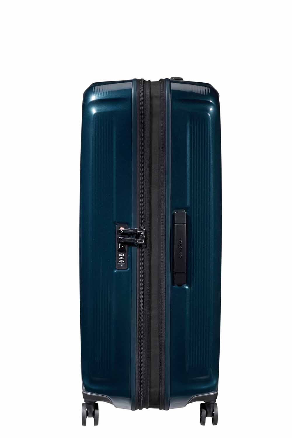 Samsonite Nuon Trolley mit 4 Rollen erweiterbar 81cm + GRATIS HOTELGUTSCHEIN Metallic Dark Blue Samsonite Nuon Trolley mit 4 Rollen erweiterbar 81cm + GRATIS HOTELGUTSCHEIN Metallic Dark Blue