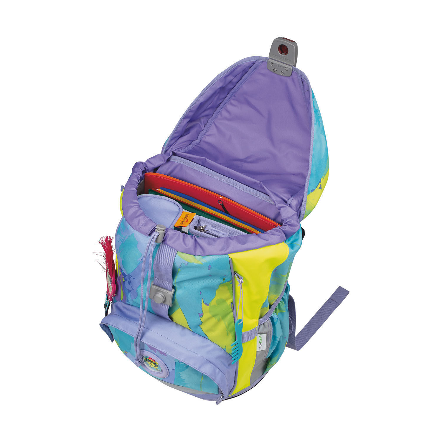 DerDieDas ErgoFlex Schulrucksack-Set 5-teilig mit Sportbeutel Hippie Hair