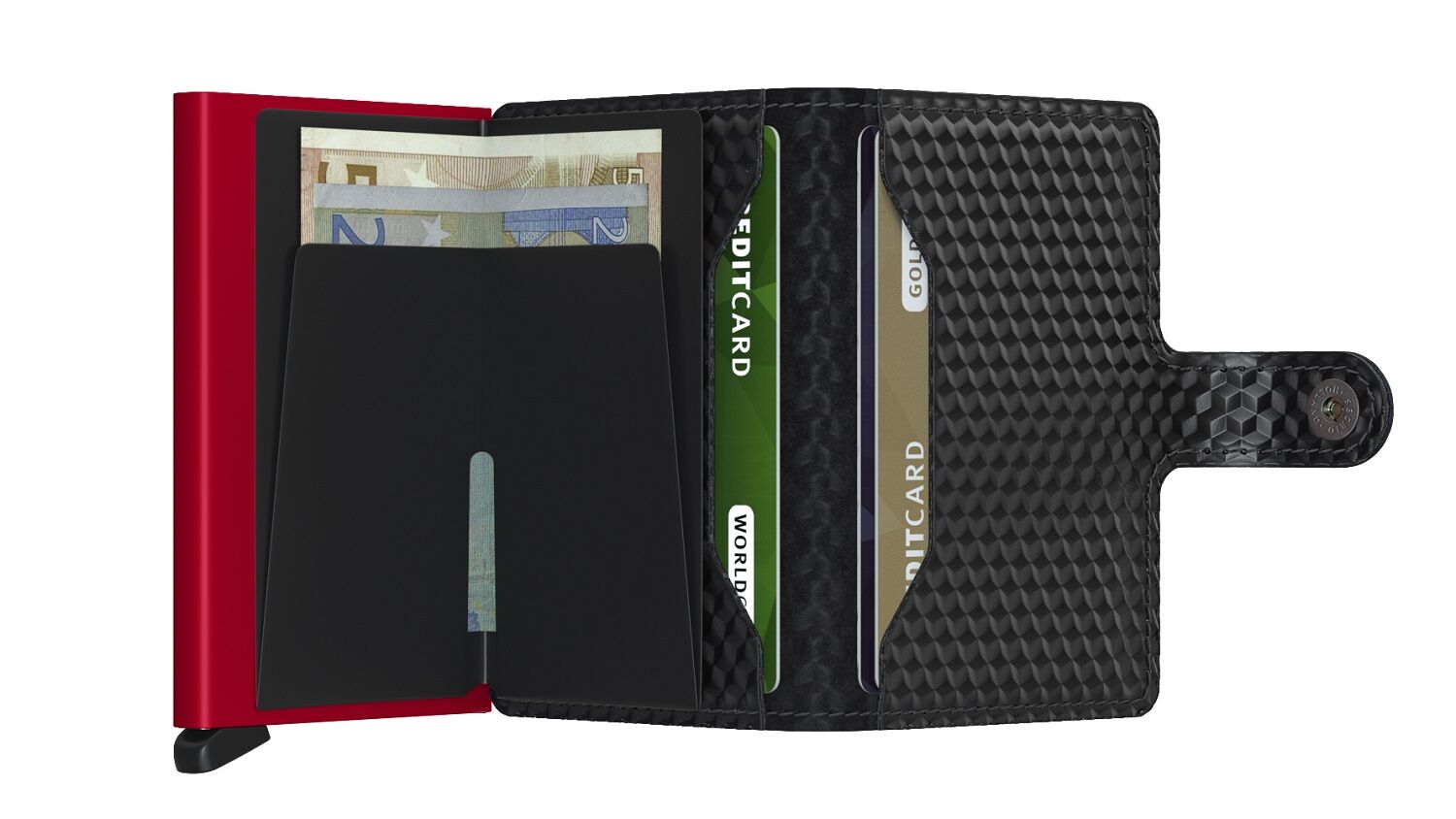 Secrid Miniwallet Cubic MCu-Black-Red