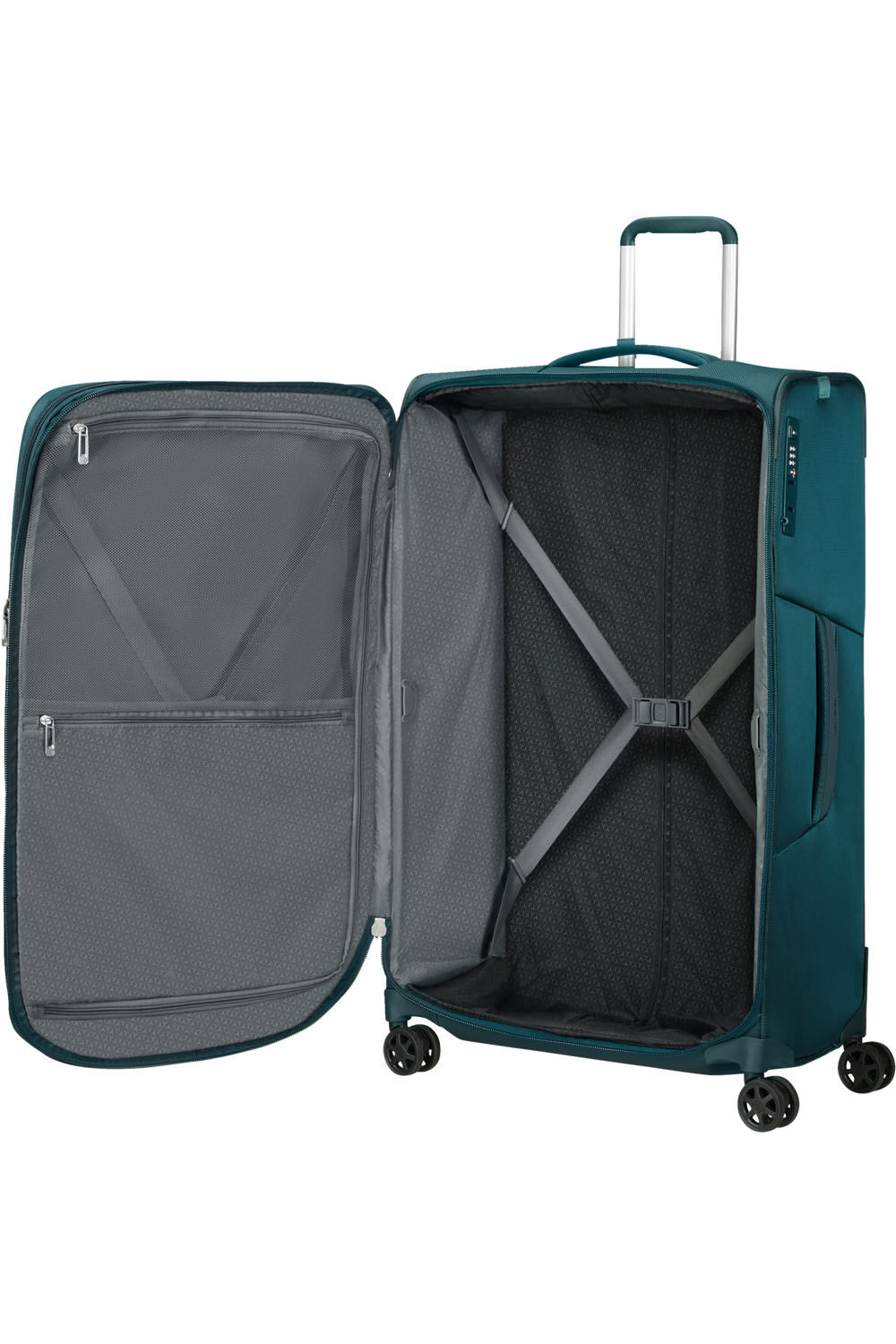 Samsonite Respark Trolley mit 4 Rollen erweiterbar 79cm + GRATIS HOTELGUTSCHEIN Petrol Blue