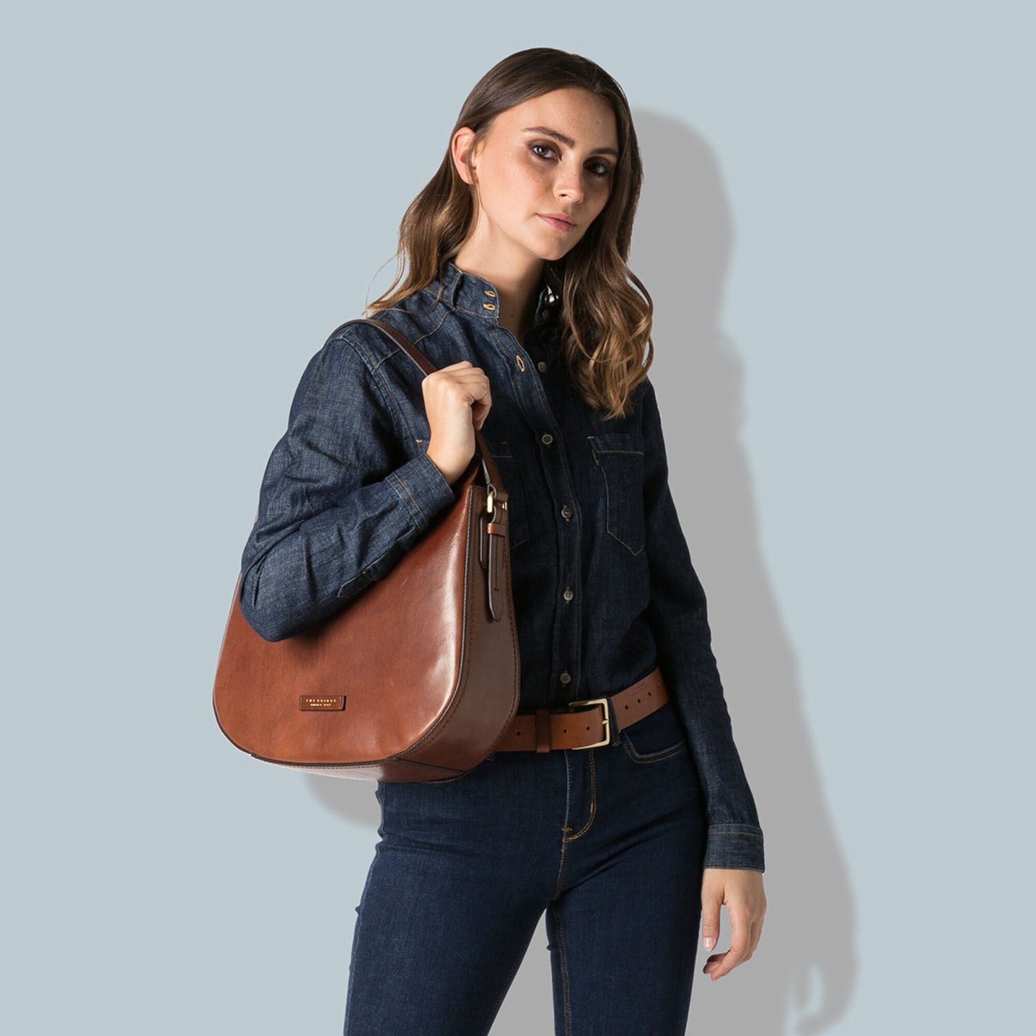 The Bridge Florentin Damentasche Braun/Gold The Bridge Florentin Damentasche Braun/Gold