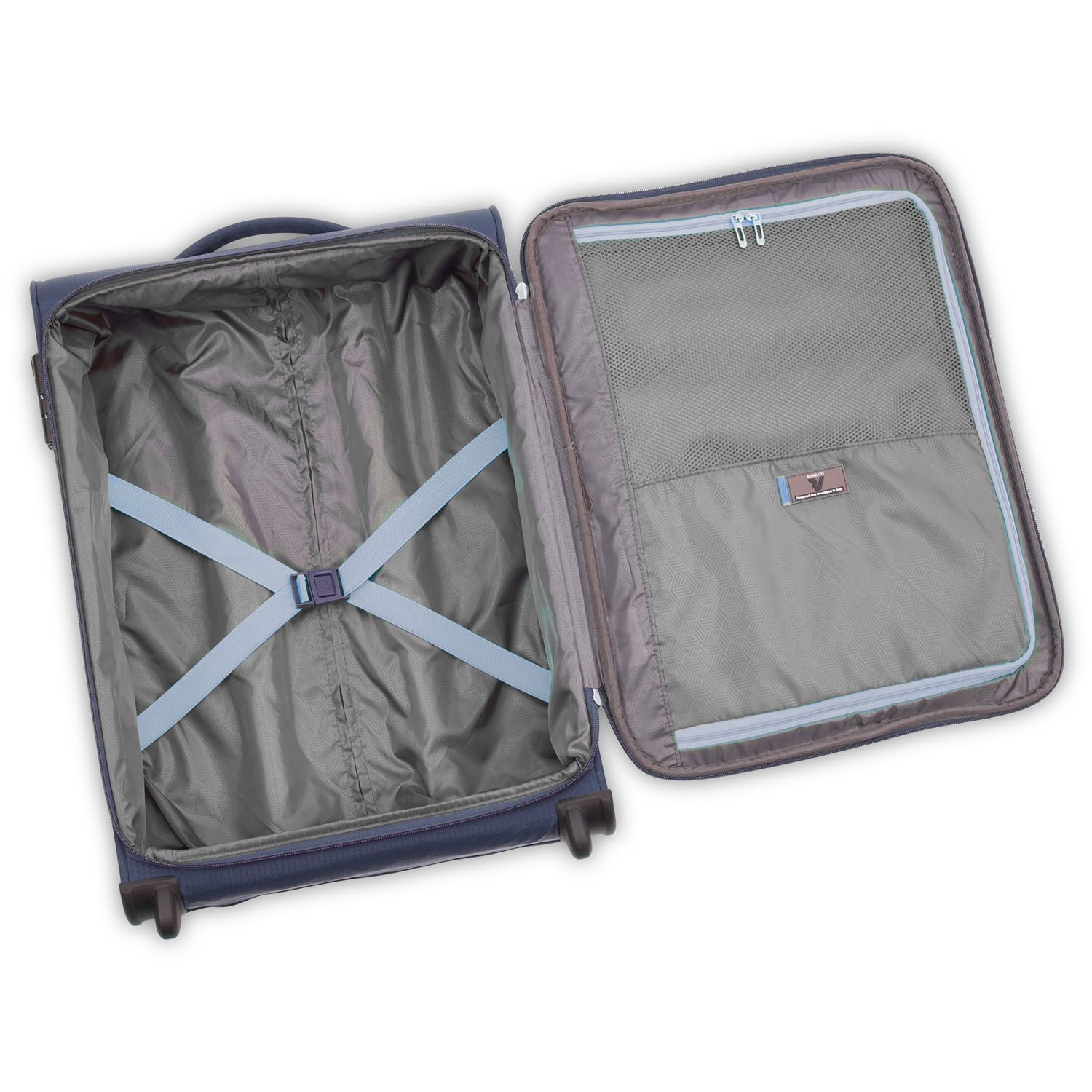 Roncato Lite Soft Handgepäck Carry-On Trolley 2-Rollen Blue Navy