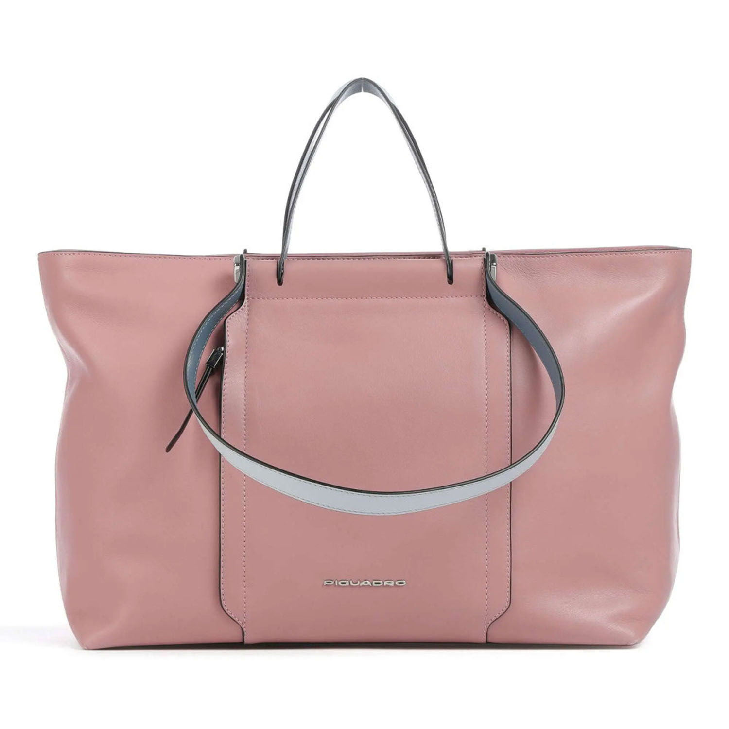 Piquadro Circle Shopper aus Leder mit 15,6" Notebook-Fach Pink