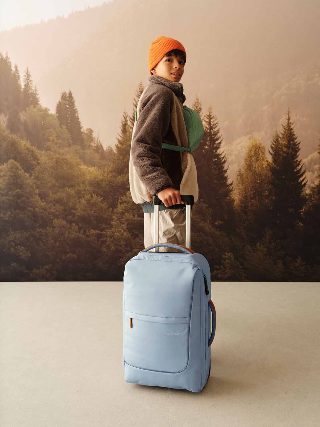 satch Koffer flow M Trolley Pure Ice Blue