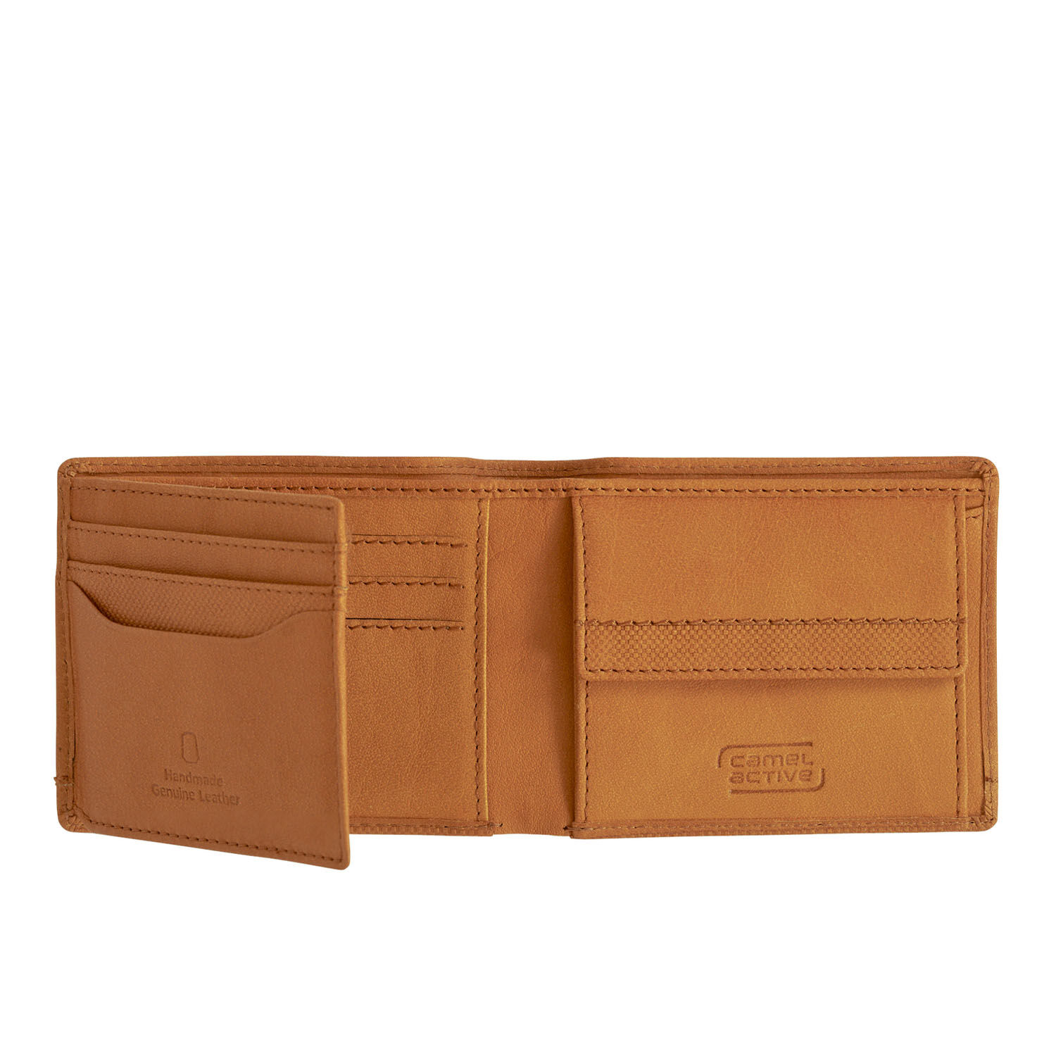Camel Active Nimbus Jeans Geldbörse aus Leder mit RFID Safe Cognac