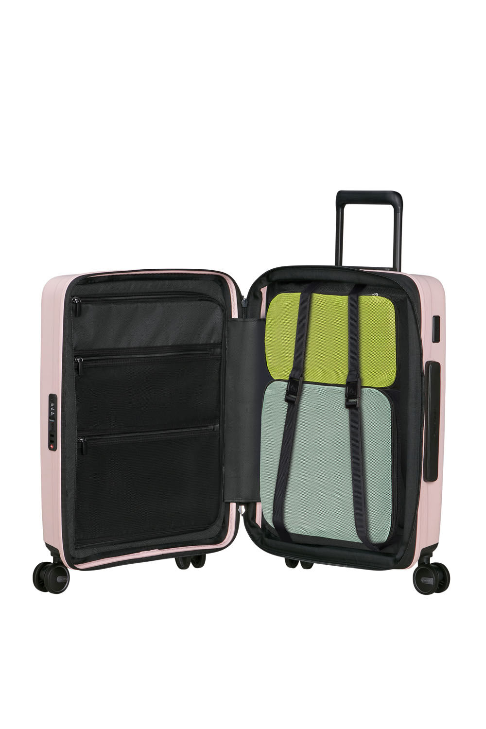 Samsonite Restackd EASY ACCESS Trolley mit 4 Rollen erweiterbar 55cm + GRATIS HOTELGUTSCHEIN Rose