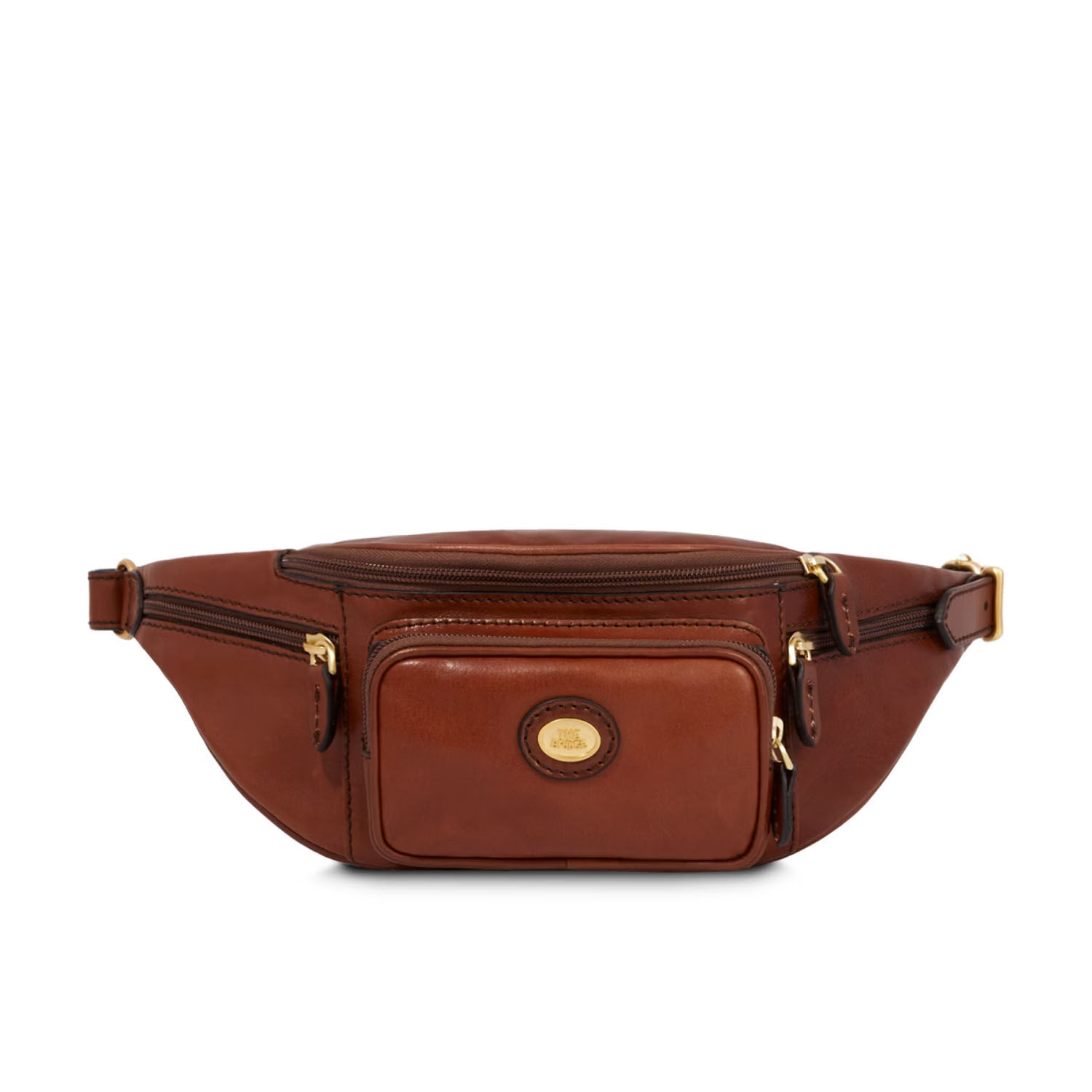 The Bridge Story Viaggio Leder-Gürteltasche Braun/Gold