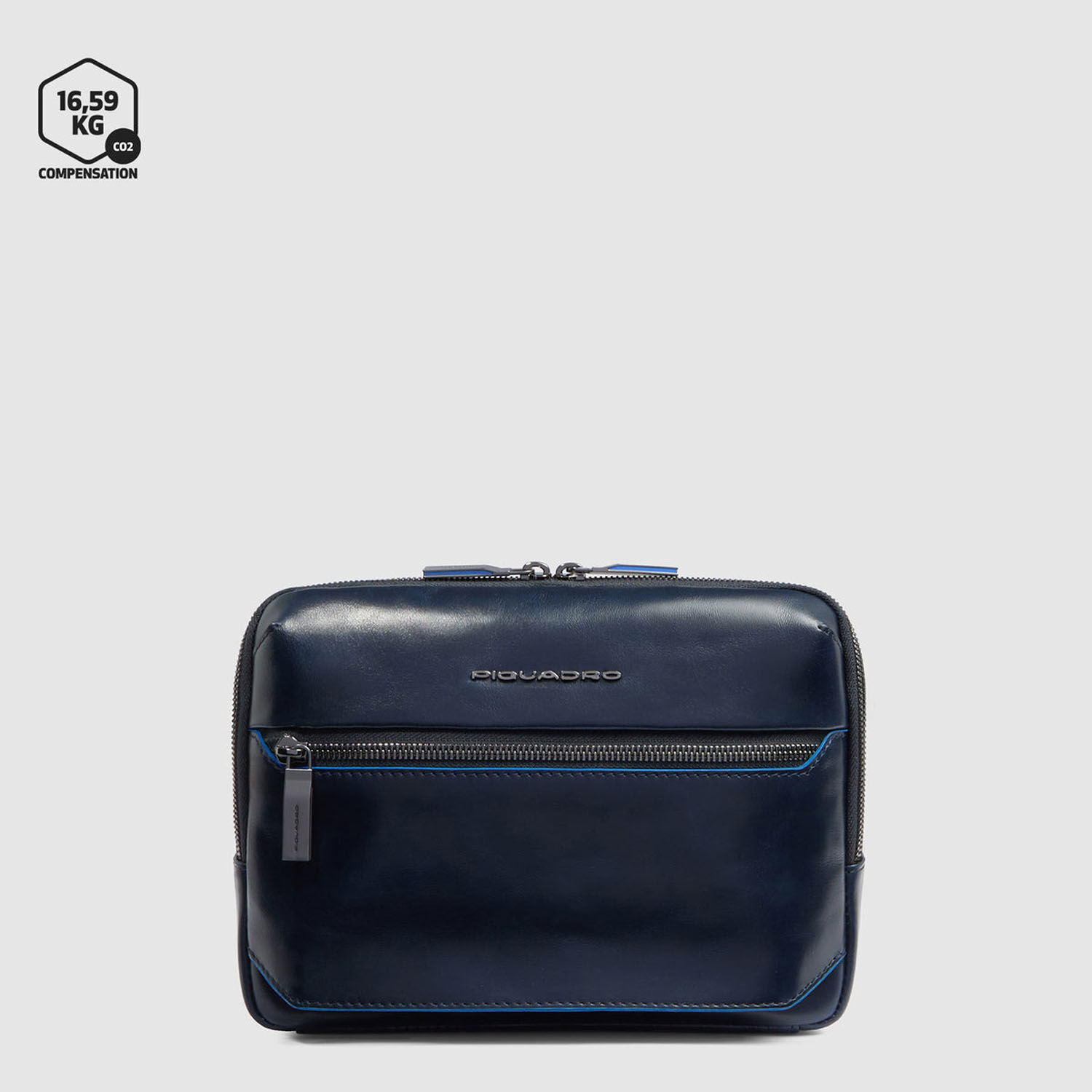Piquadro Blue Square Leder-Umhängetasche Herren mit iPad®mini-Fach Nachtblau