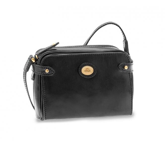 The Bridge Story Donna Mini-Bag Schultertasche 04005801 Schwarz/Gold The Bridge Story Donna Mini-Bag Schultertasche 04005801 Schwarz/Gold