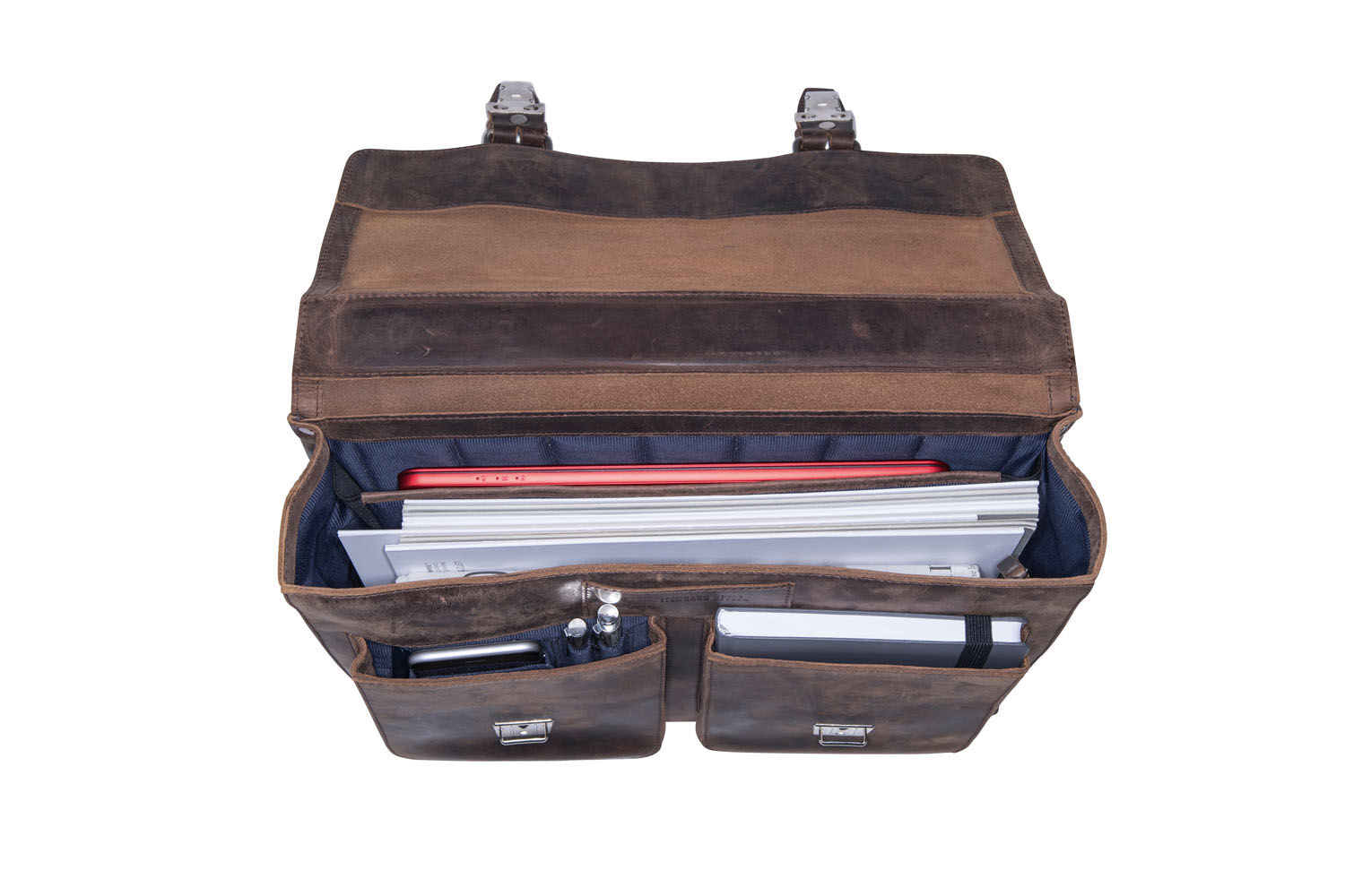 Leonhard Heyden Salisbury Leder-Aktentasche 1-Fach, mit Laptopfach 15" braun