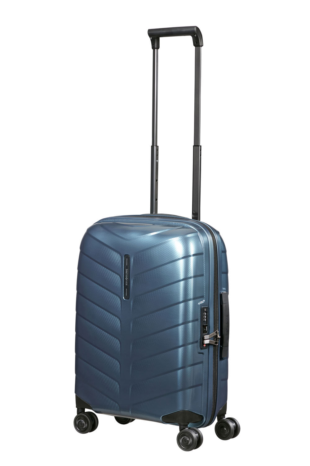 Samsonite Attrix Trolley mit 4 Rollen erweiterbar 55cm (20/23cm) Steel Blue